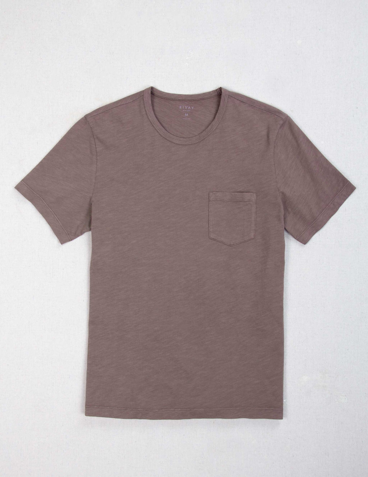 Slub Cotton Pocket Tee in Mojave Plum