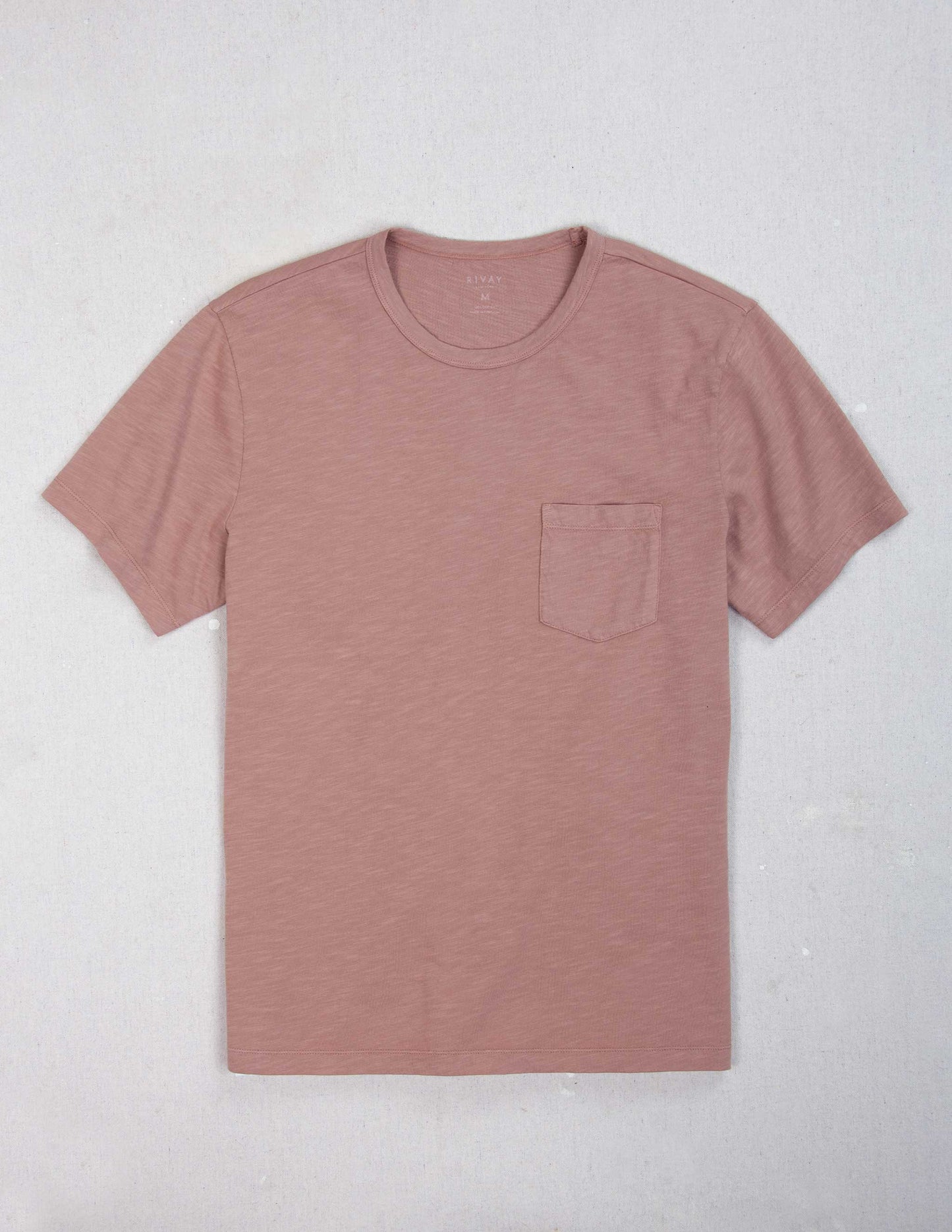 Slub Cotton Pocket Tee in Pale Clay