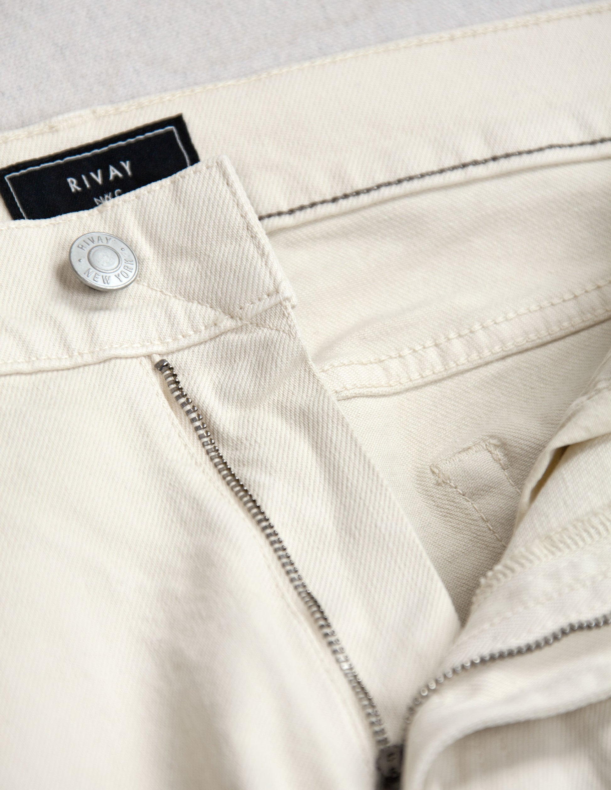 Wade Garment Dyed Five Pocket Pant in Natural