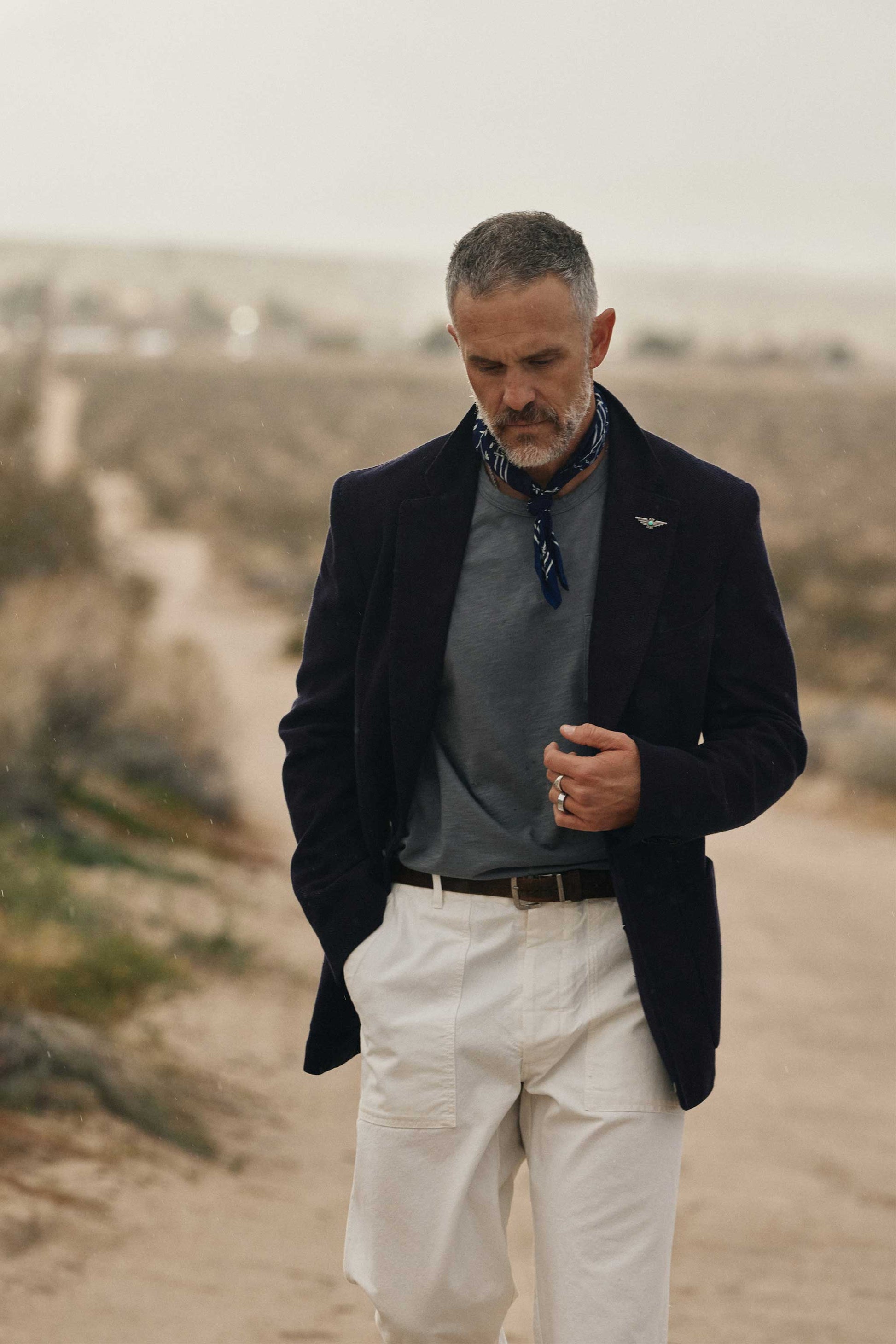 Italian Tour Knit Sport Coat in Navy