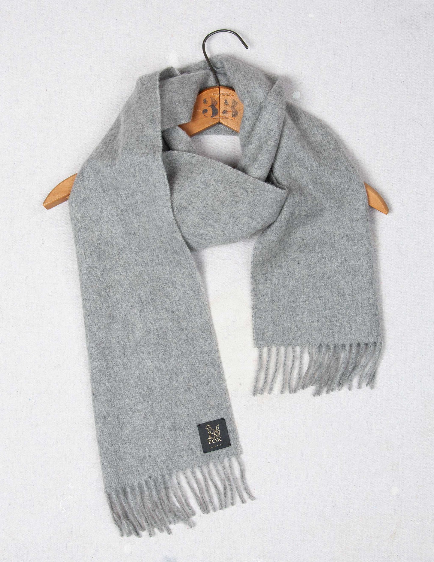 Fox Brothers® Cashmere Scarf in Light Grey