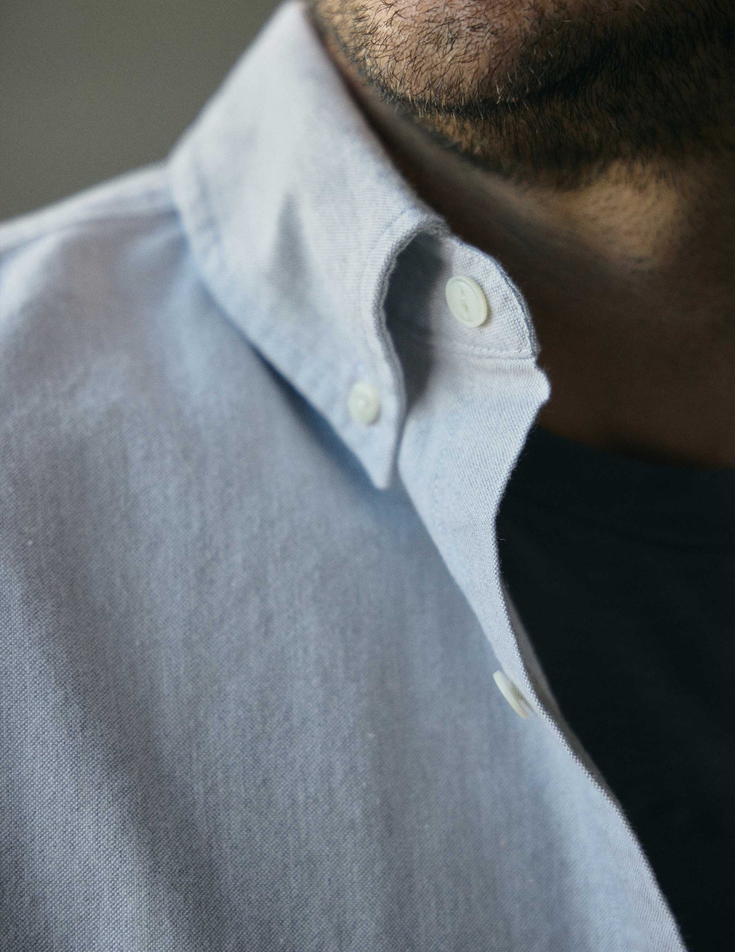 Shaw Selvedge Oxford Button Down in Heather Grey