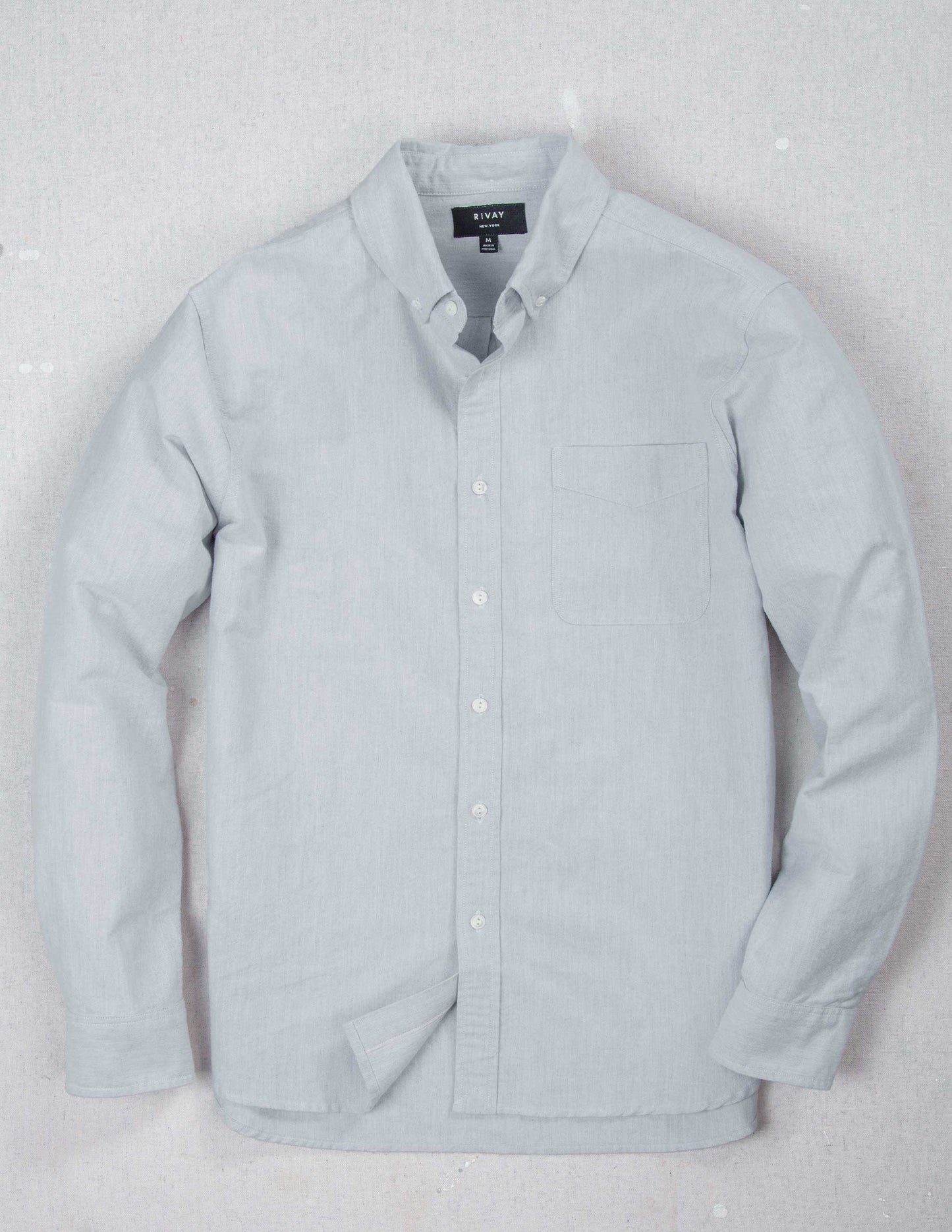Shaw Selvedge Oxford Button Down in Heather Grey