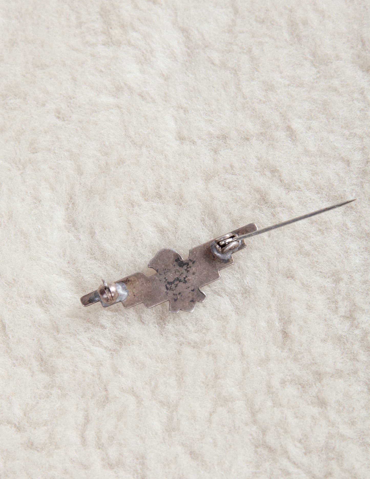 Vintage Small Thunderbird Lapel Pin with Turquoise