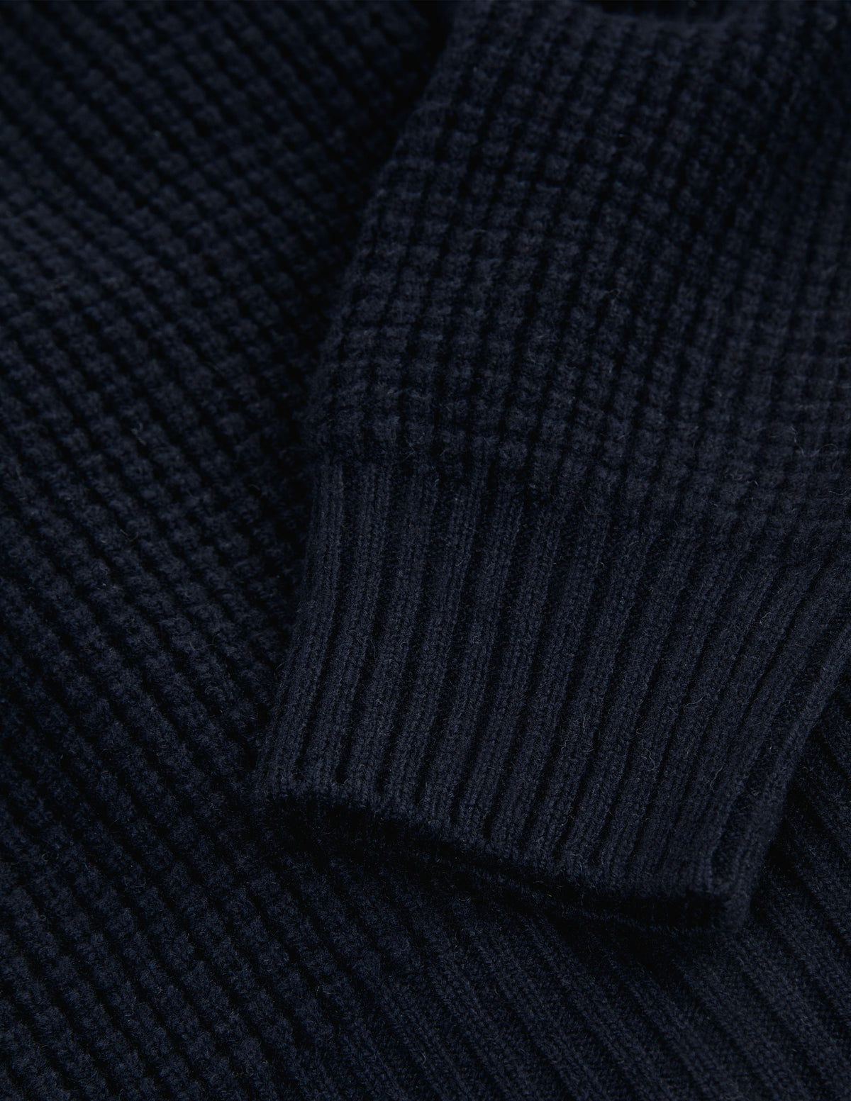 Sonny Waffle Sweater in Navy