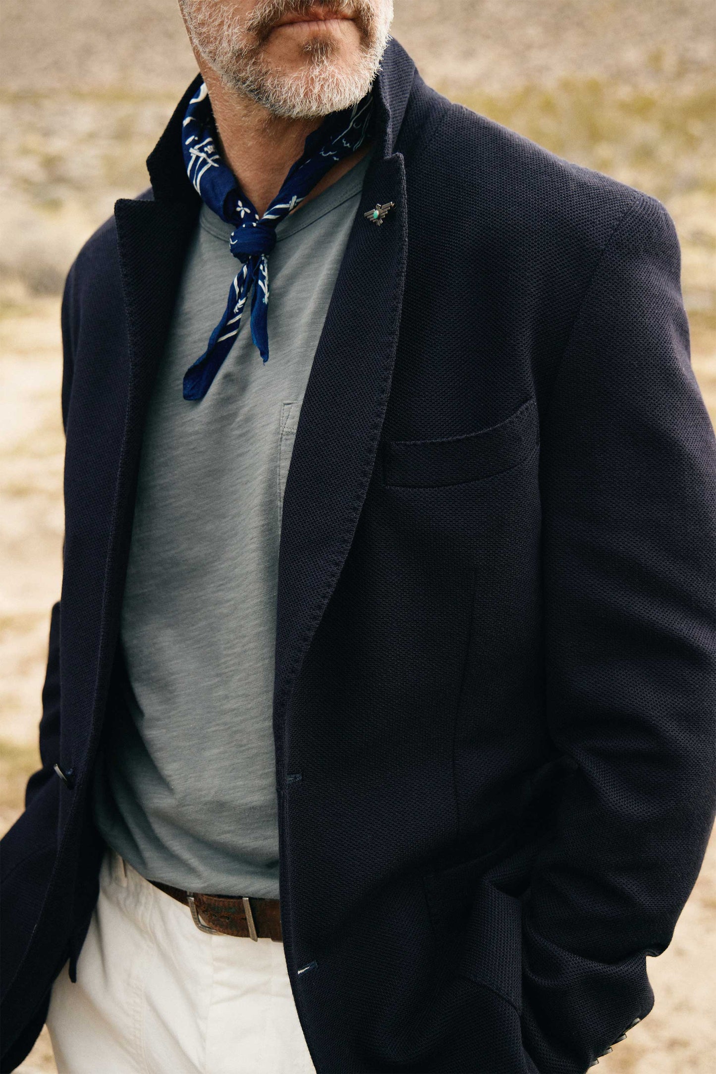 Italian Tour Knit Sport Coat in Navy