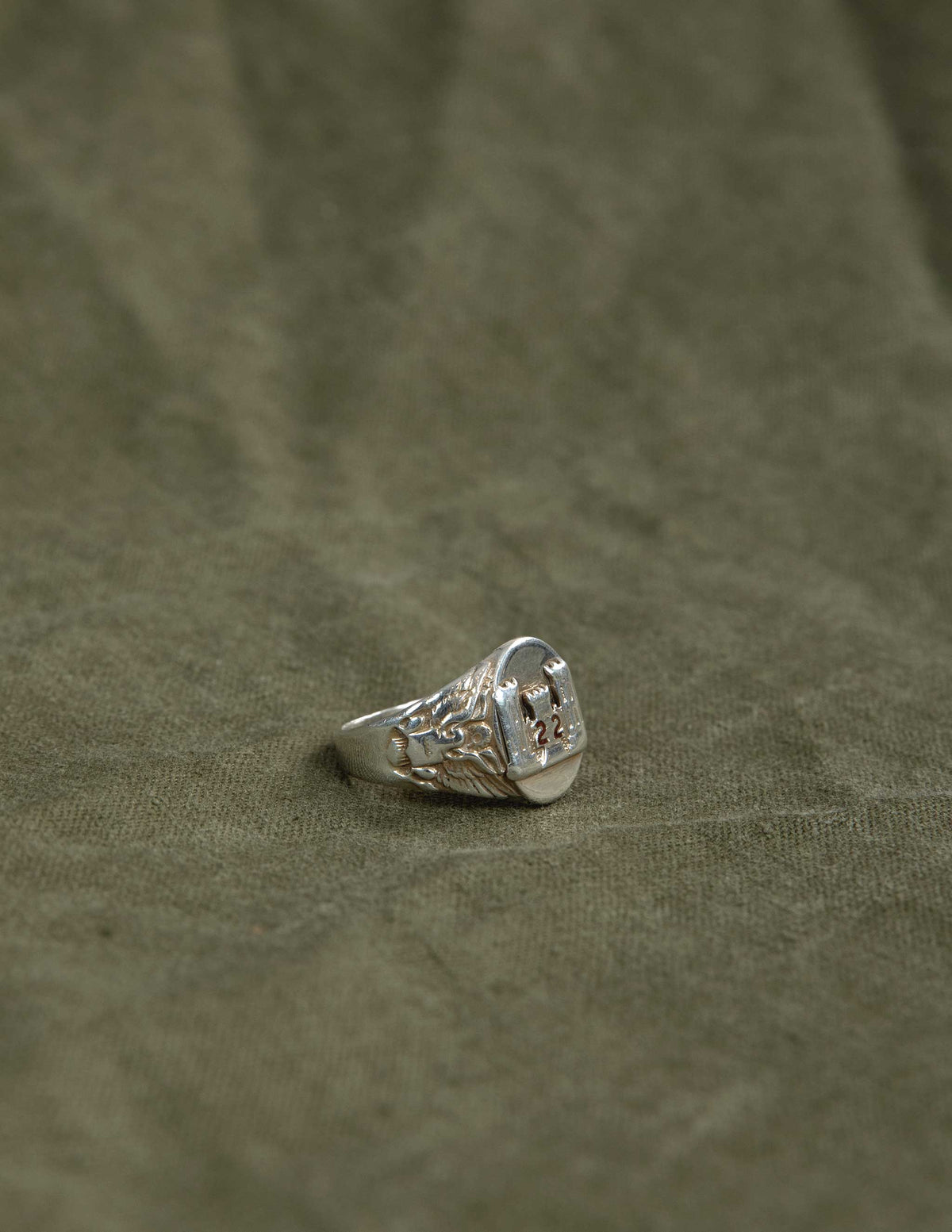 Vintage U.S. Army Corps of Engineers ‘22’ Sterling Silver Ring