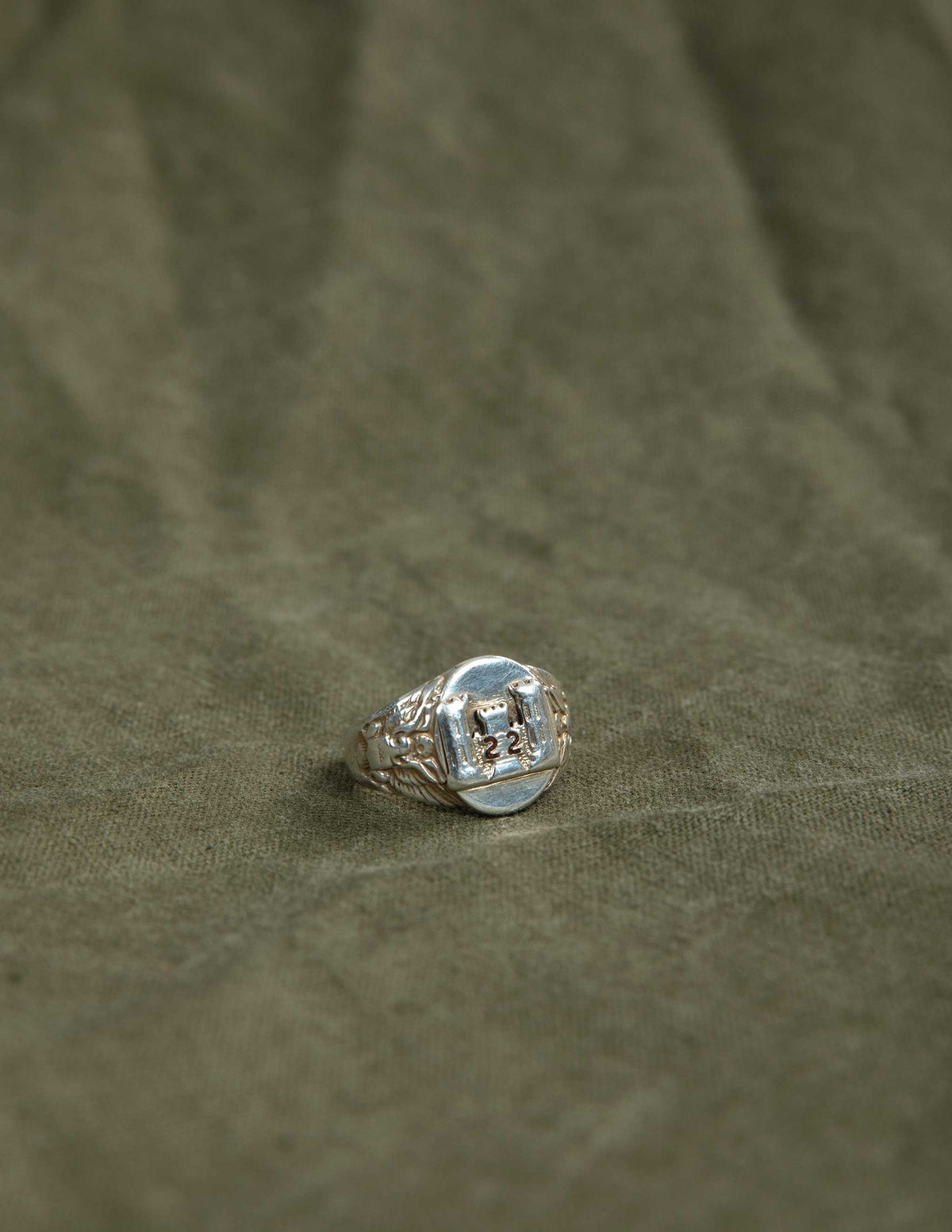 Vintage U.S. Army Corps of Engineers ‘22’ Sterling Silver Ring