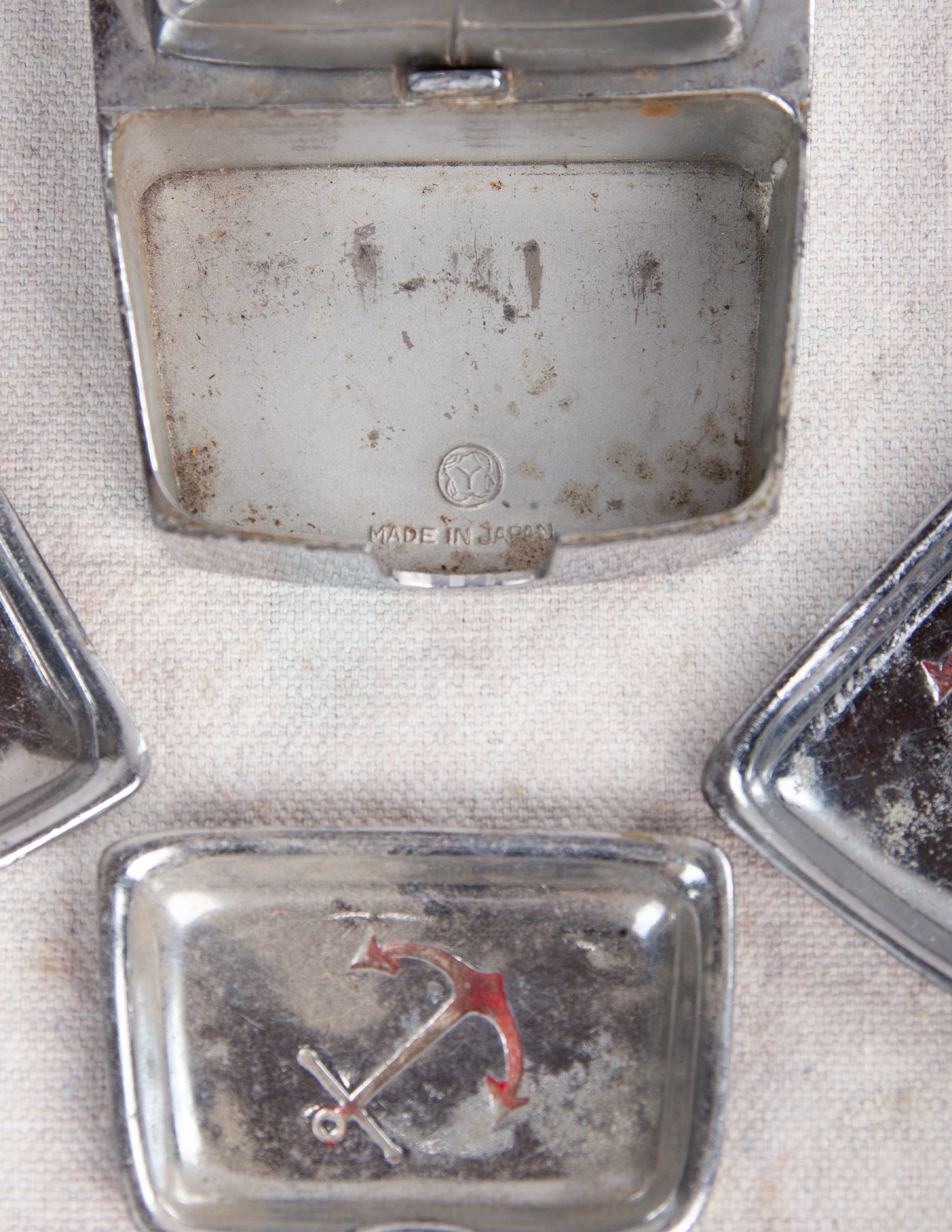 Mid-Century Japanese Chrome Bar Set – Yacht with Anchor Trays