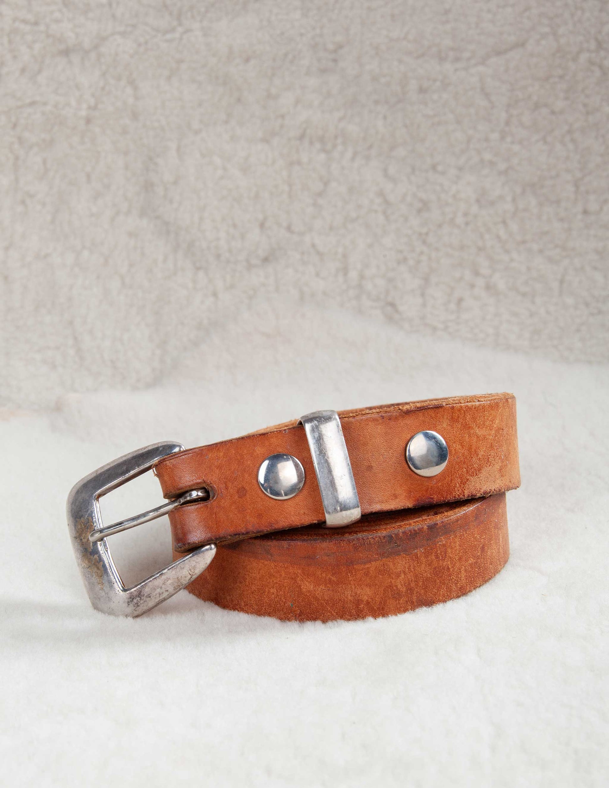 Vintage Wide Leather Western Belt