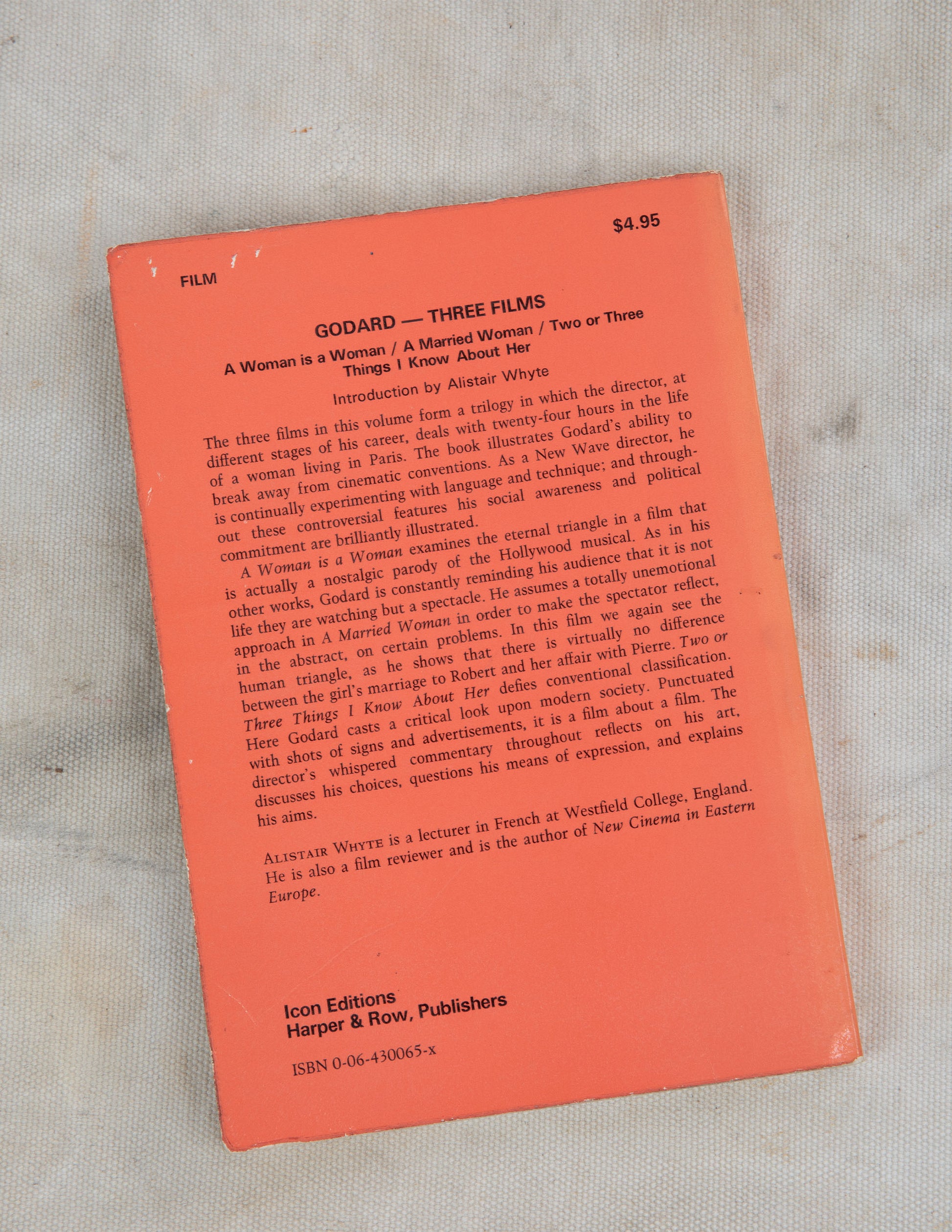 Jean-Luc Godard, Three Scripts, First Edition, 1975