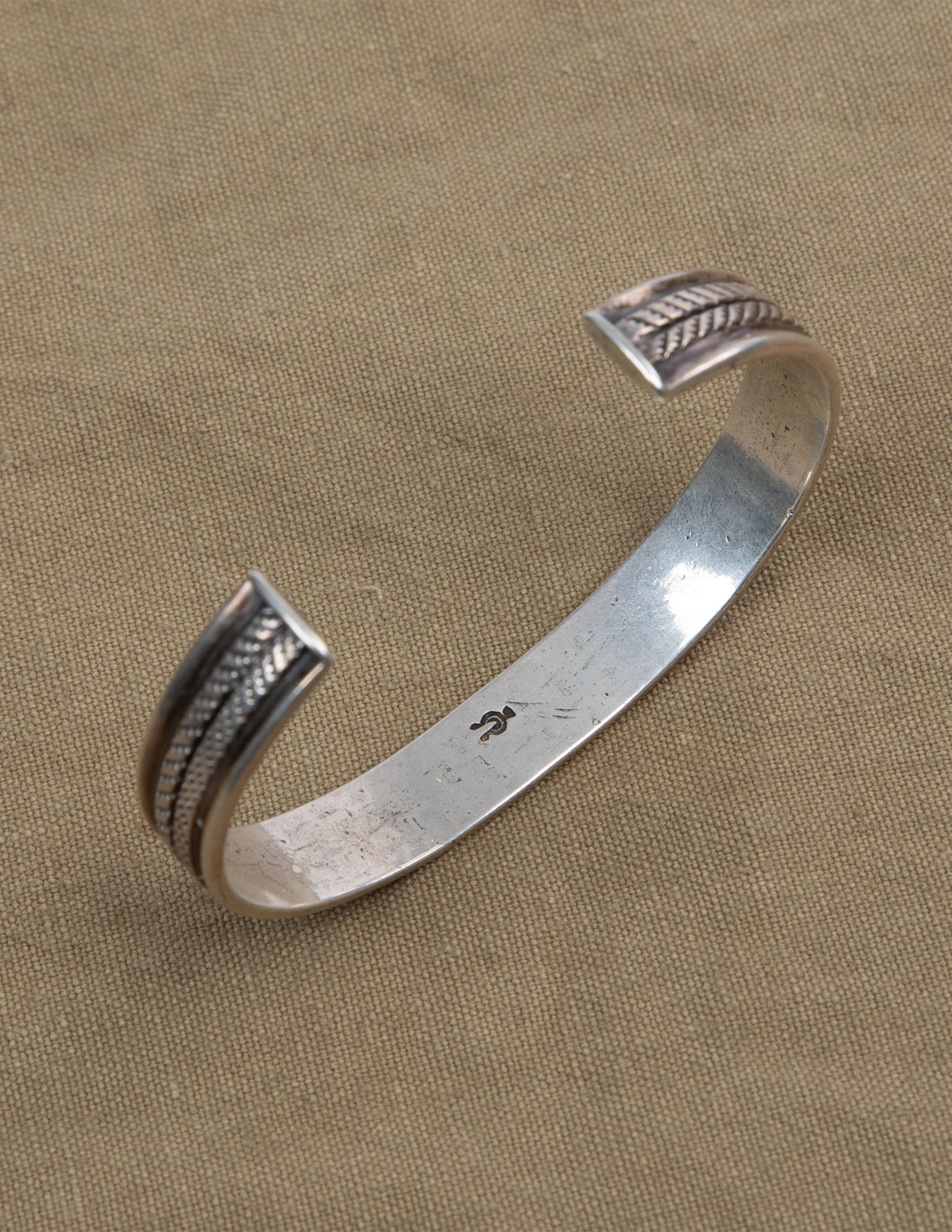 Vintage Hand-Stamped Sterling Silver Cuff