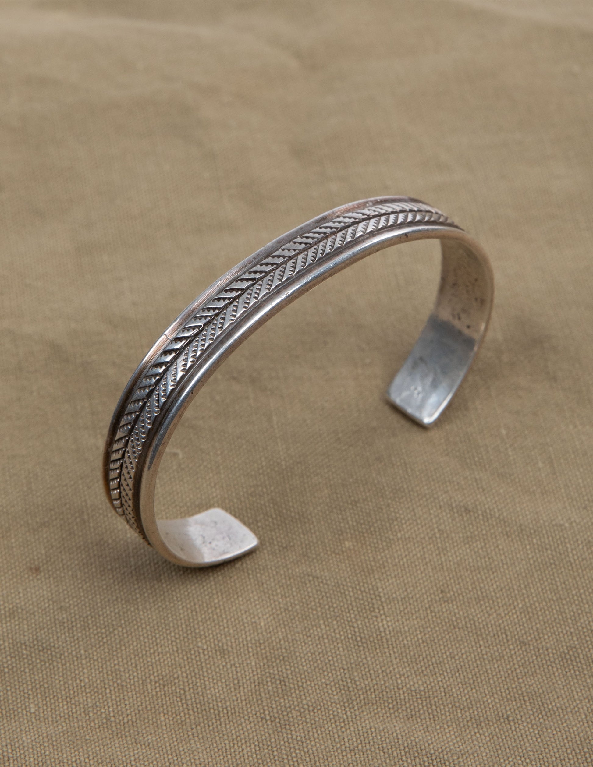Vintage Hand-Stamped Sterling Silver Cuff