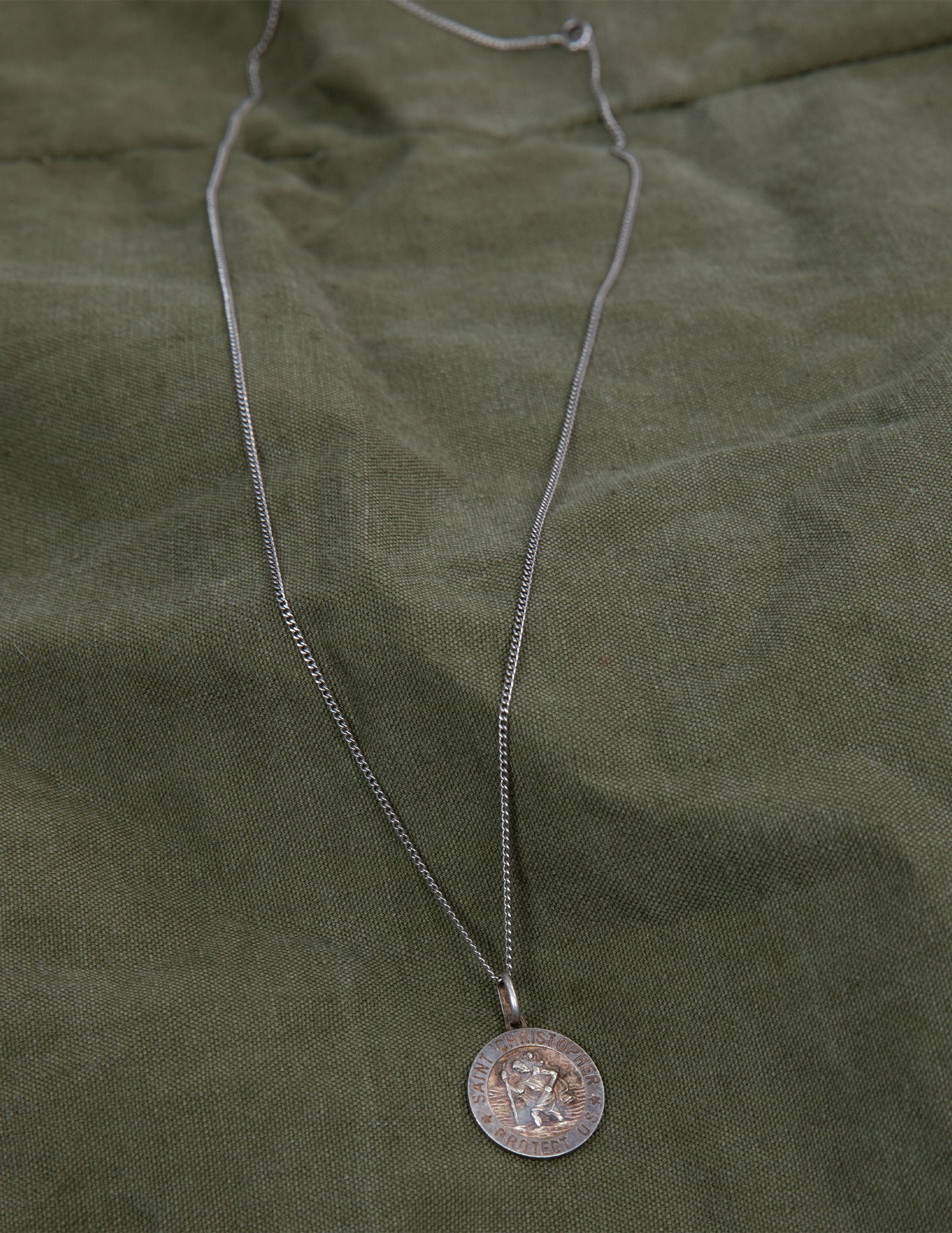 Vintage Saint Christopher Pendant Necklace