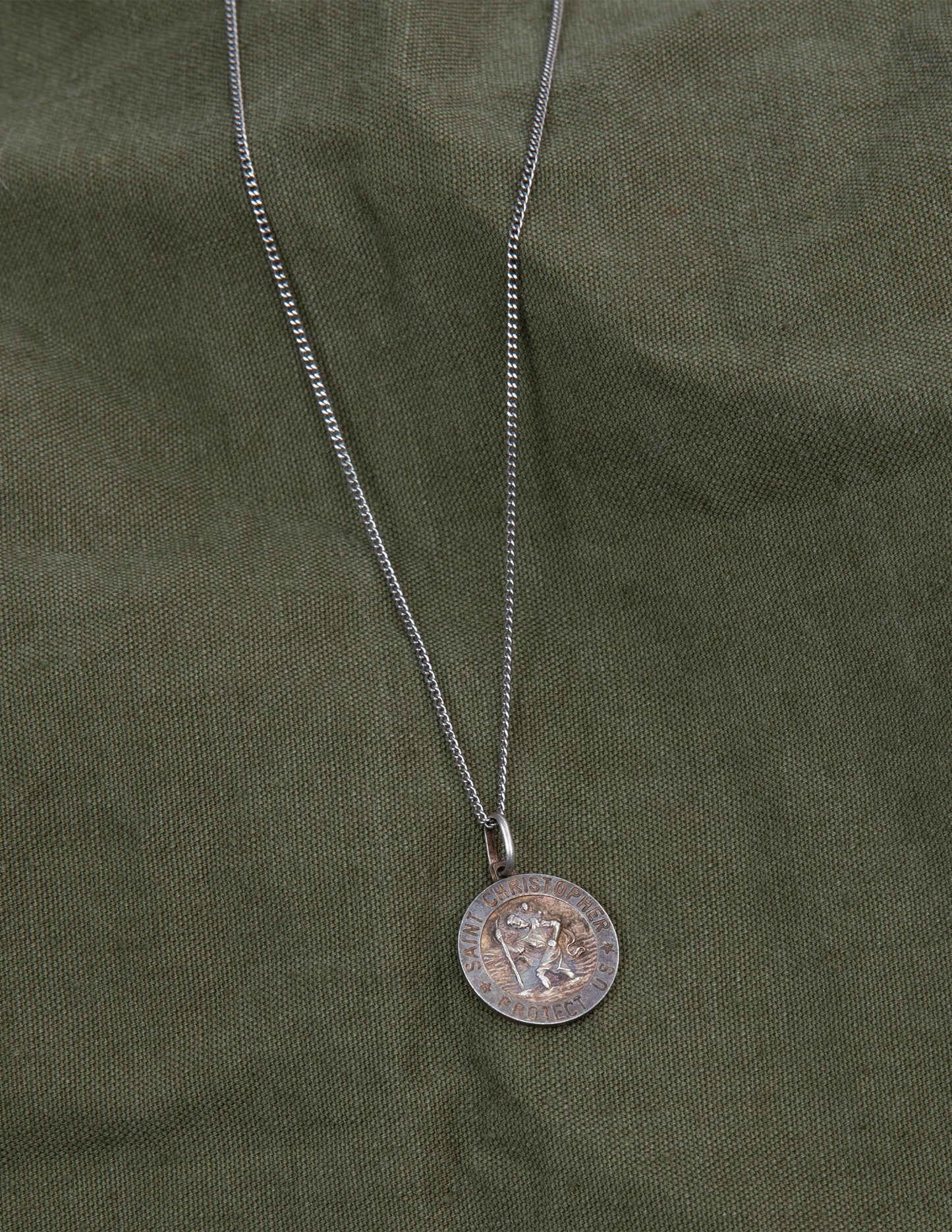 Vintage Saint Christopher Pendant Necklace