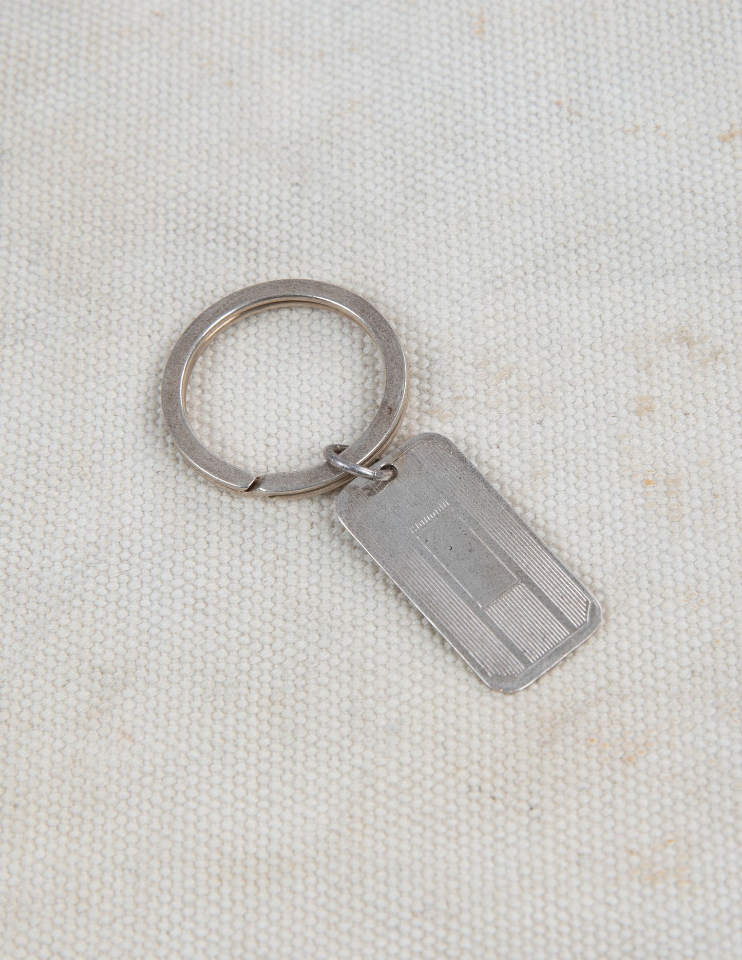Vintage Art Deco Initial Sterling Silver Keychain