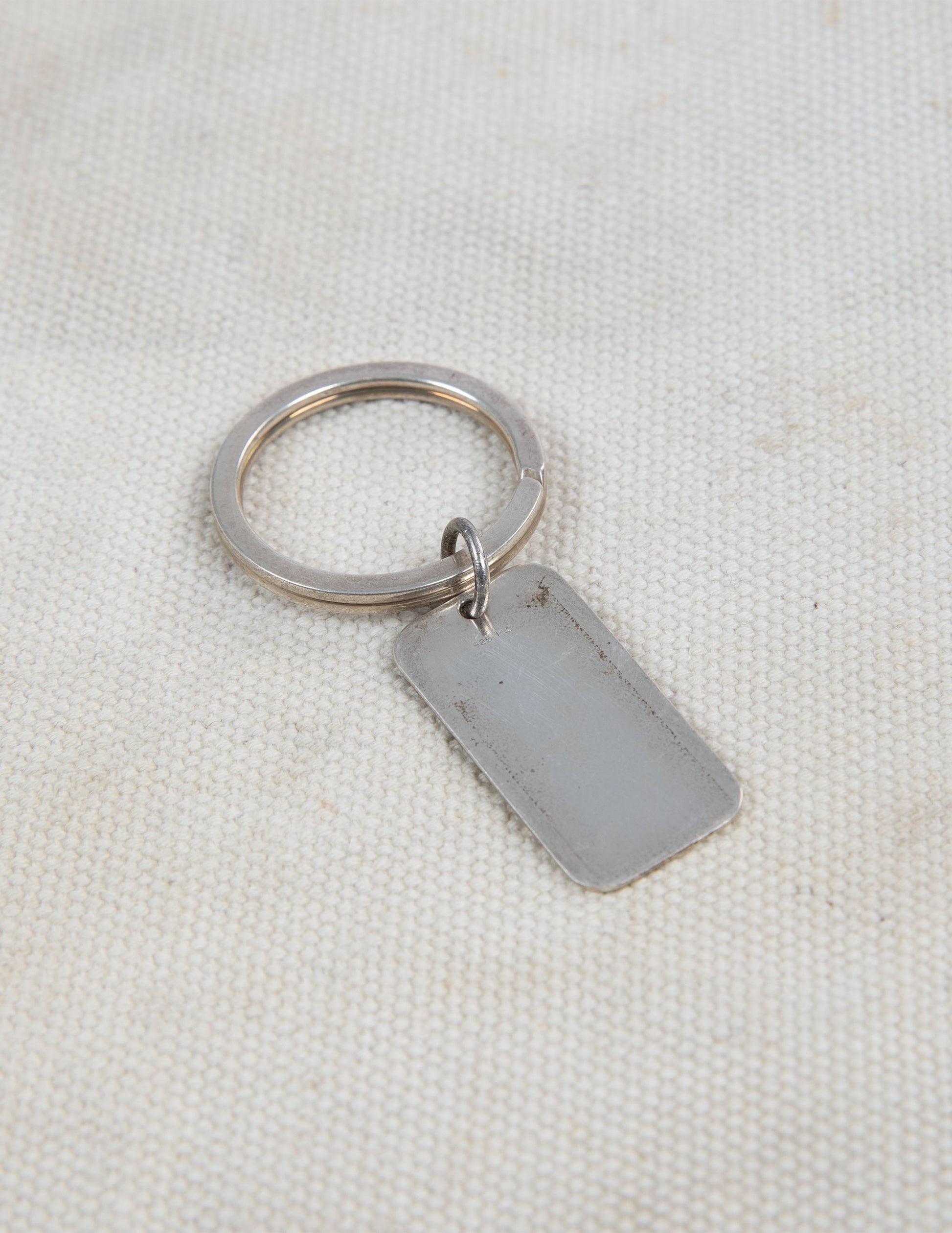 Vintage Art Deco Initial Sterling Silver Keychain