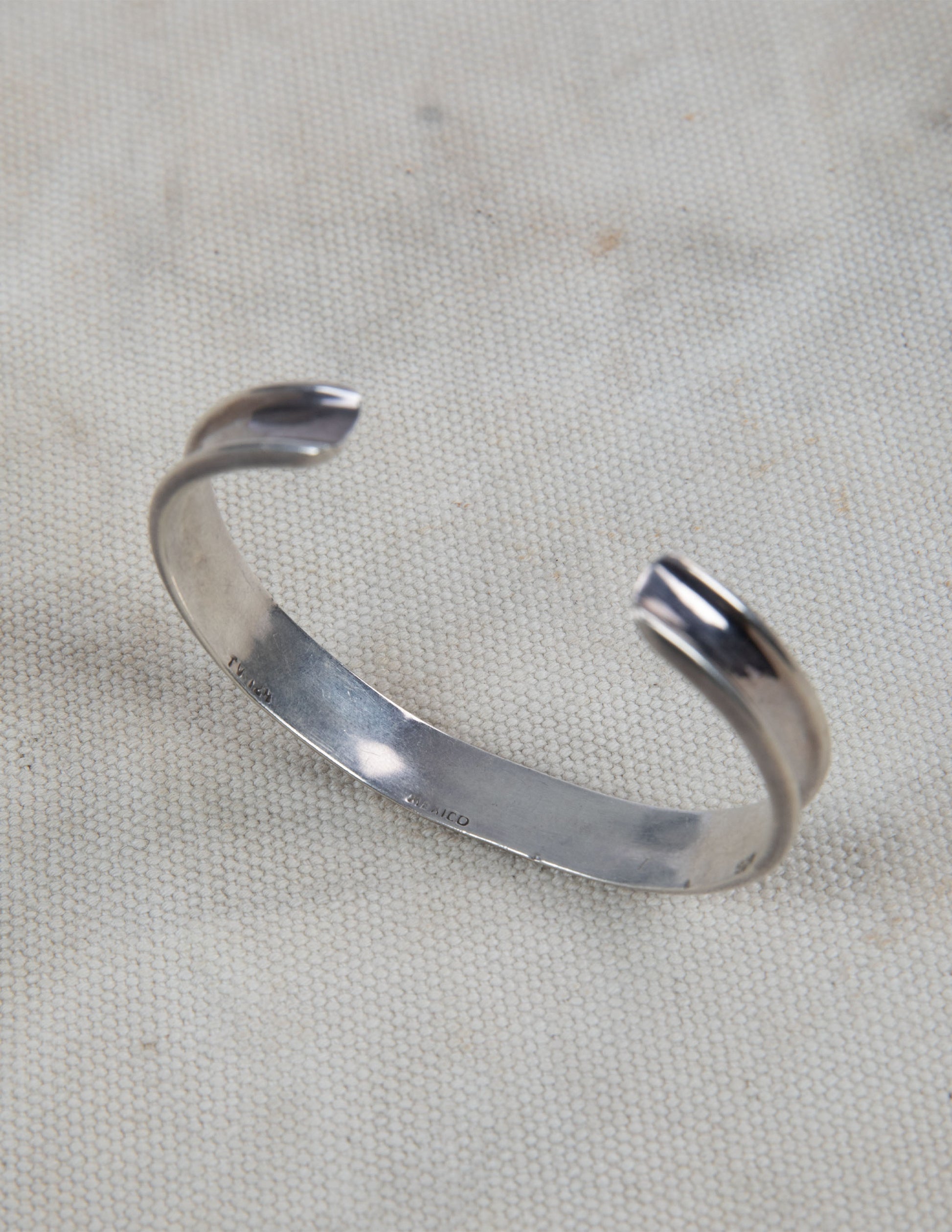 Vintage Mexican Sterling Silver Channel Cuff