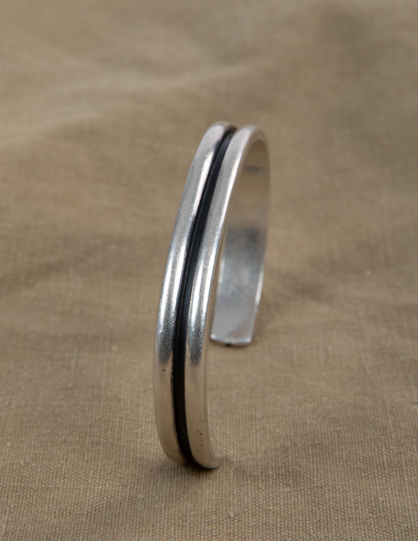 Vintage Mexican Sterling Silver Double-Rail Cuff