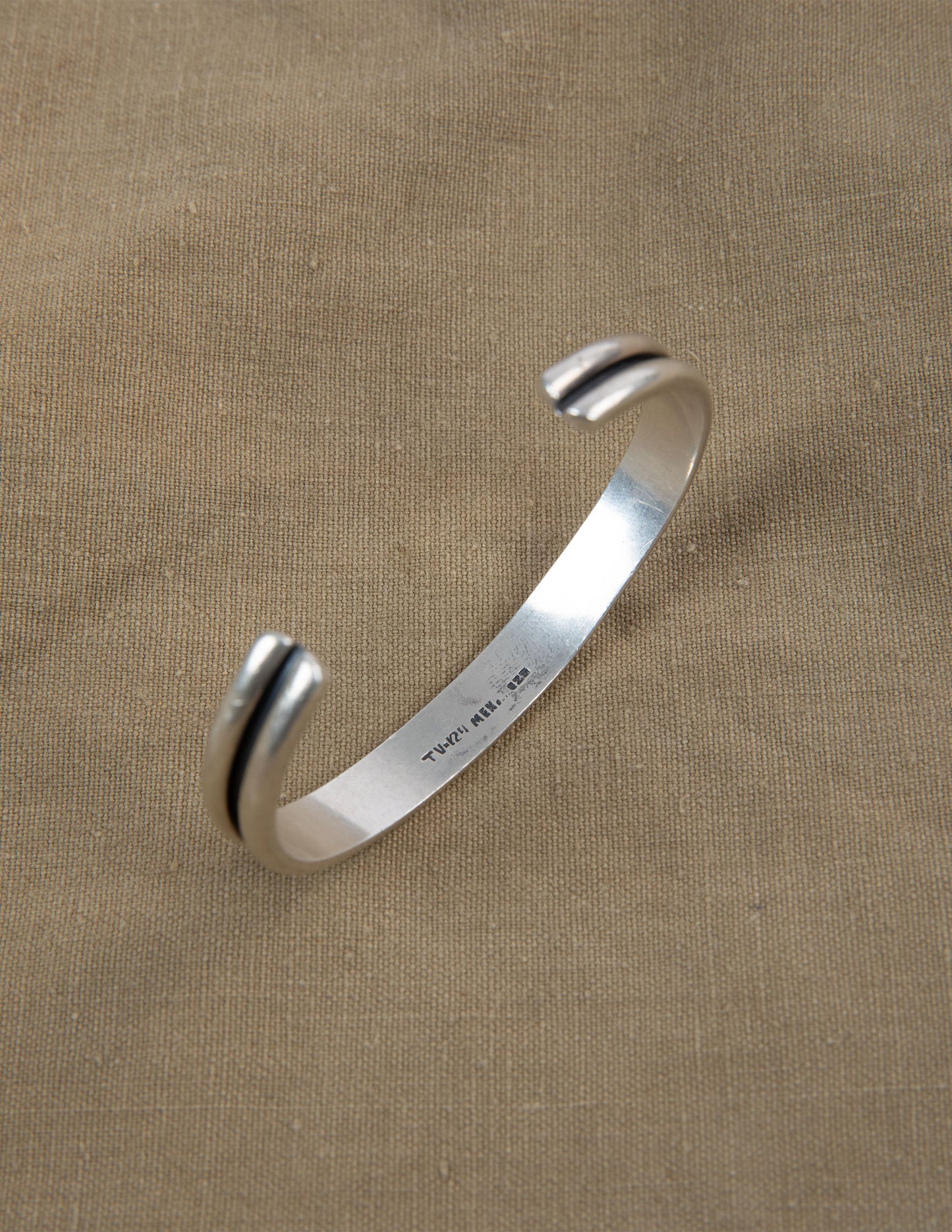 Vintage Mexican Sterling Silver Double-Rail Cuff