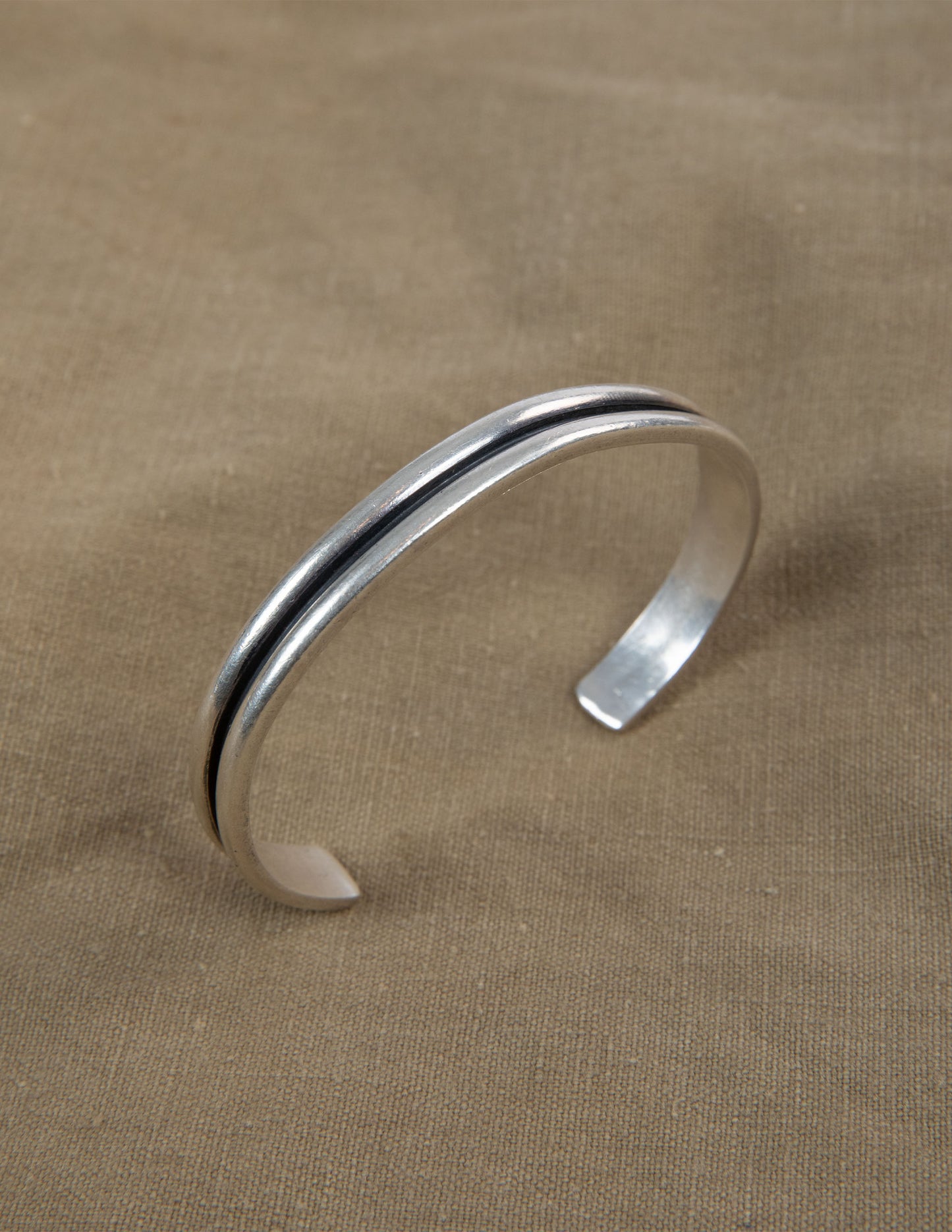 Vintage Mexican Sterling Silver Double-Rail Cuff