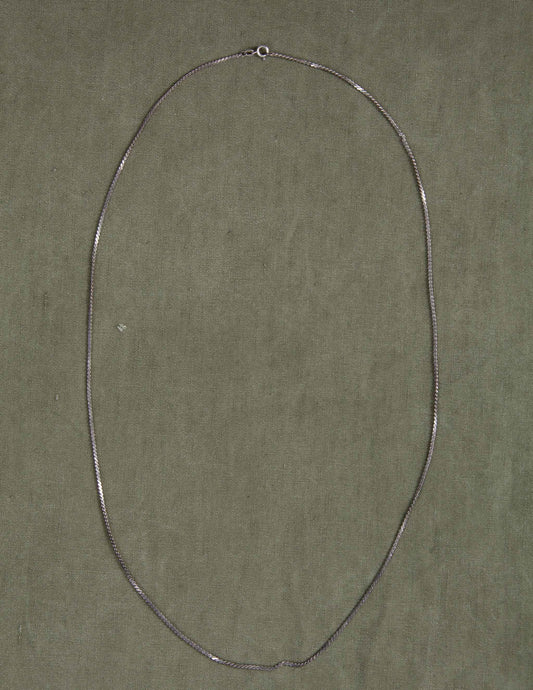 Vintage Italian Sterling Box Chain Necklace