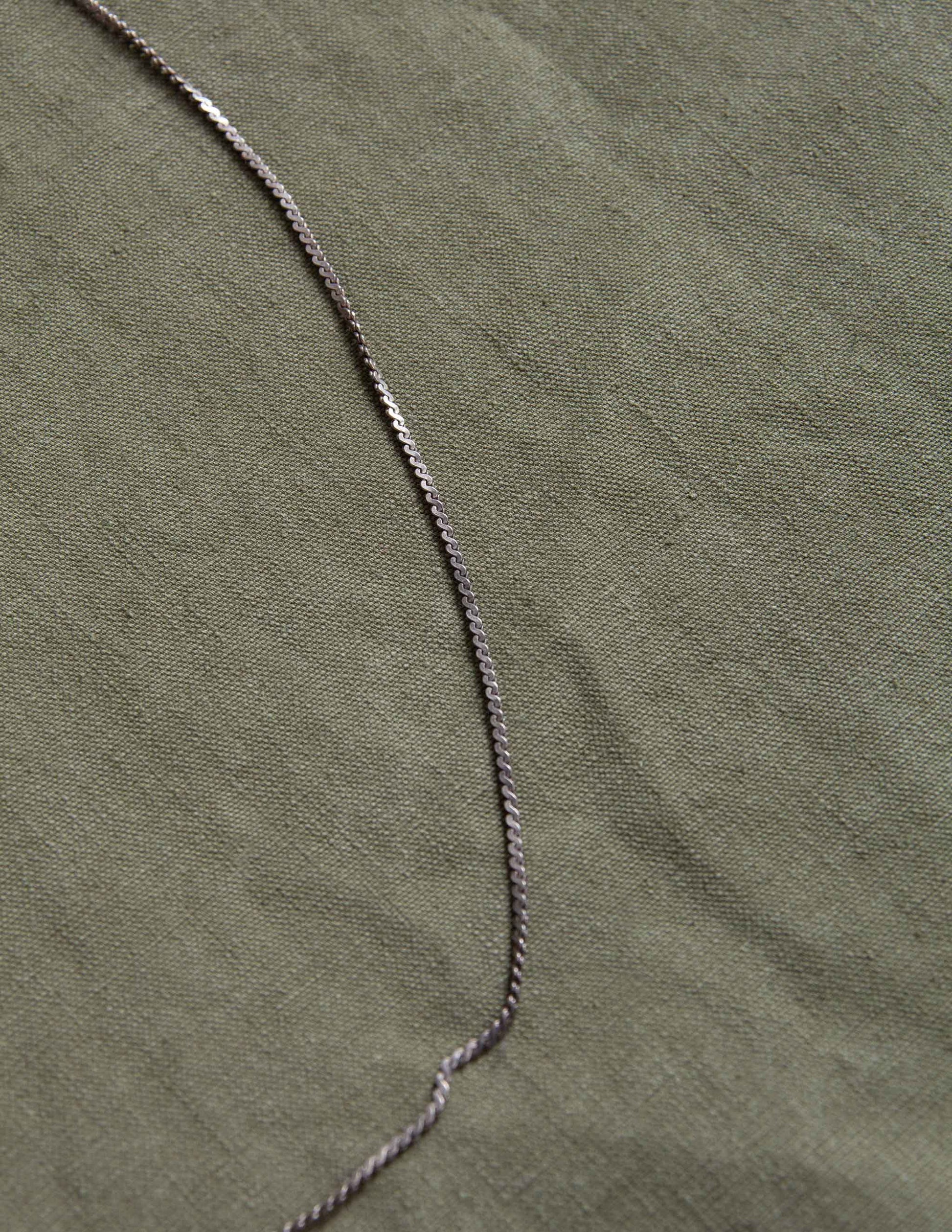 Vintage Italian Sterling Box Chain Necklace