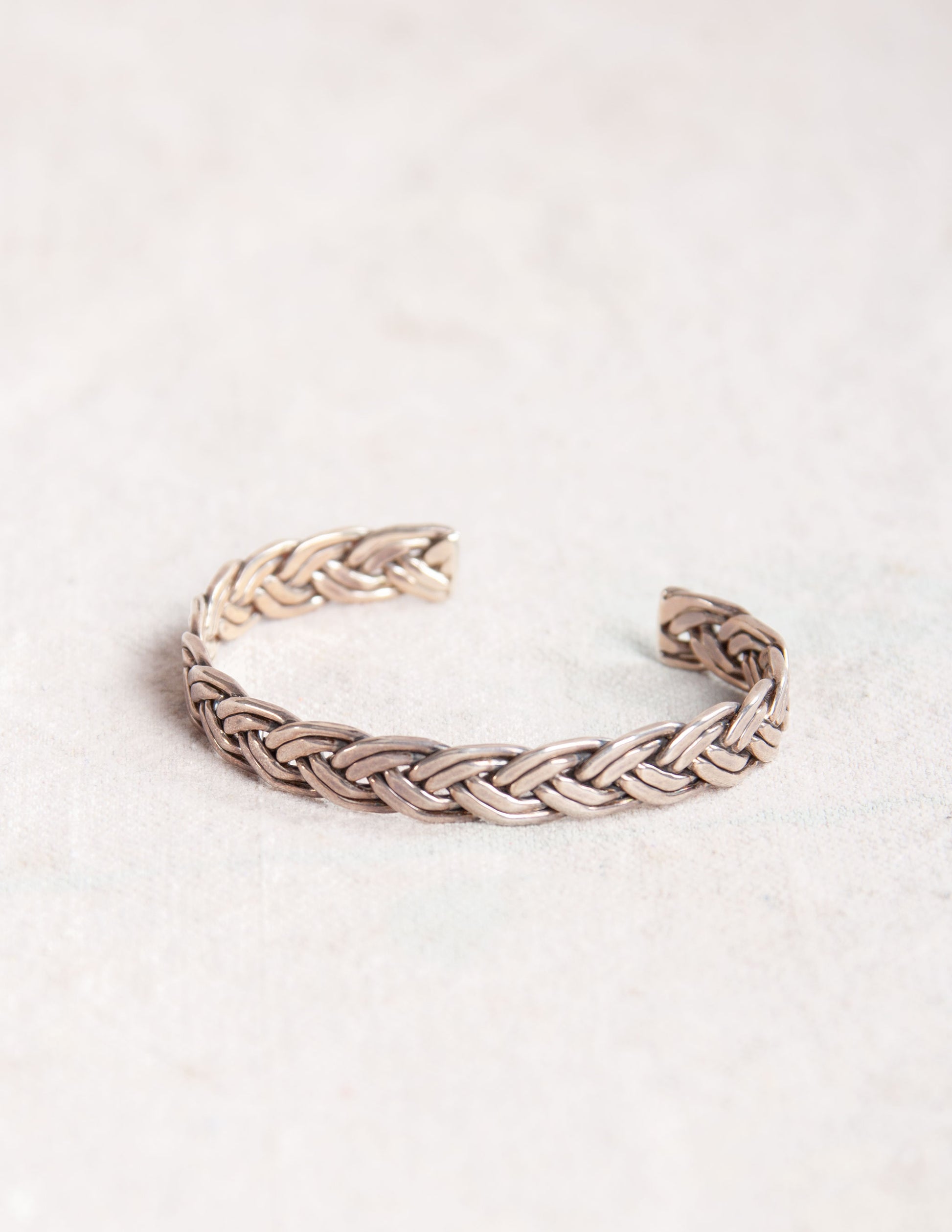 Vintage Braided Sterling Silver Cuff