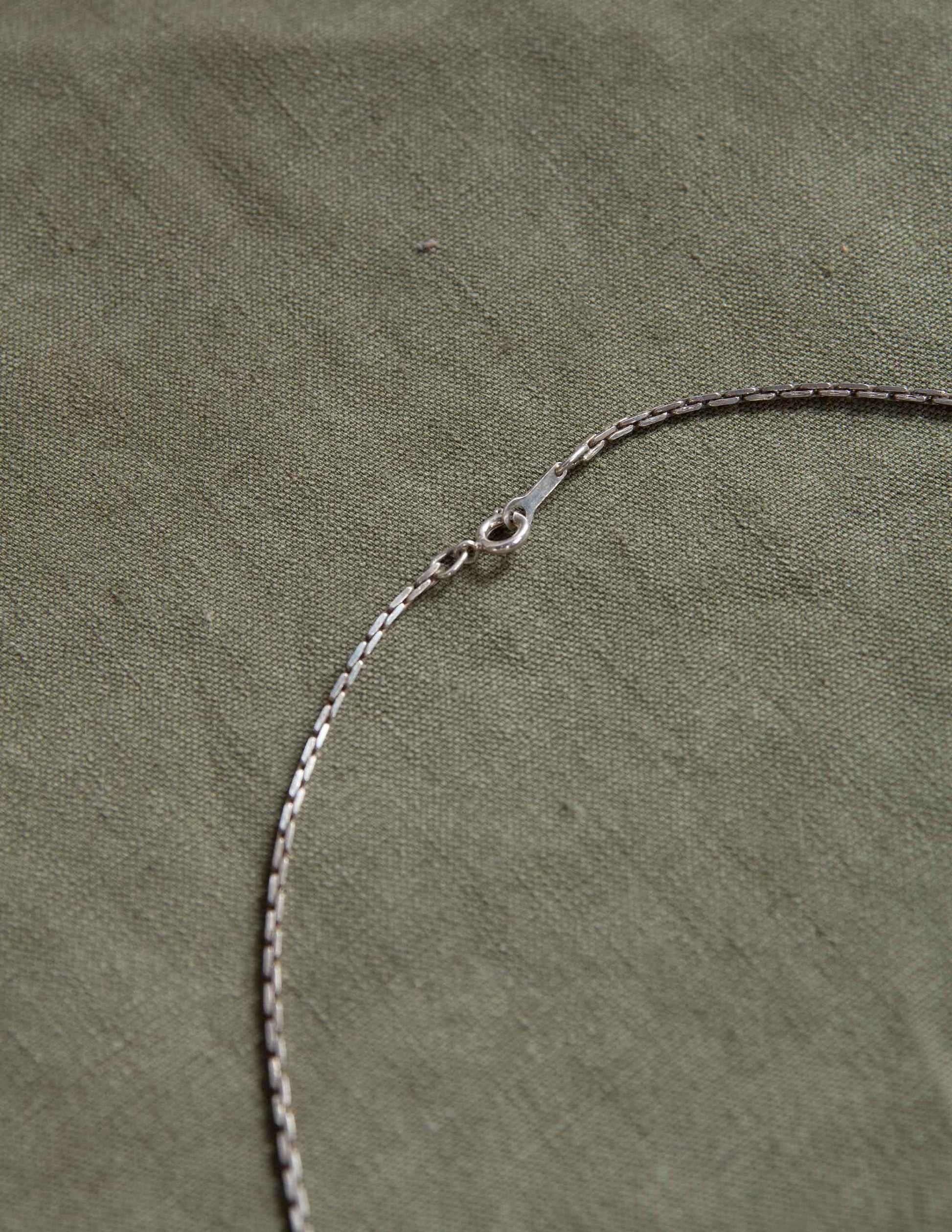 Vintage Sterling Silver Flat Link Chain Necklace