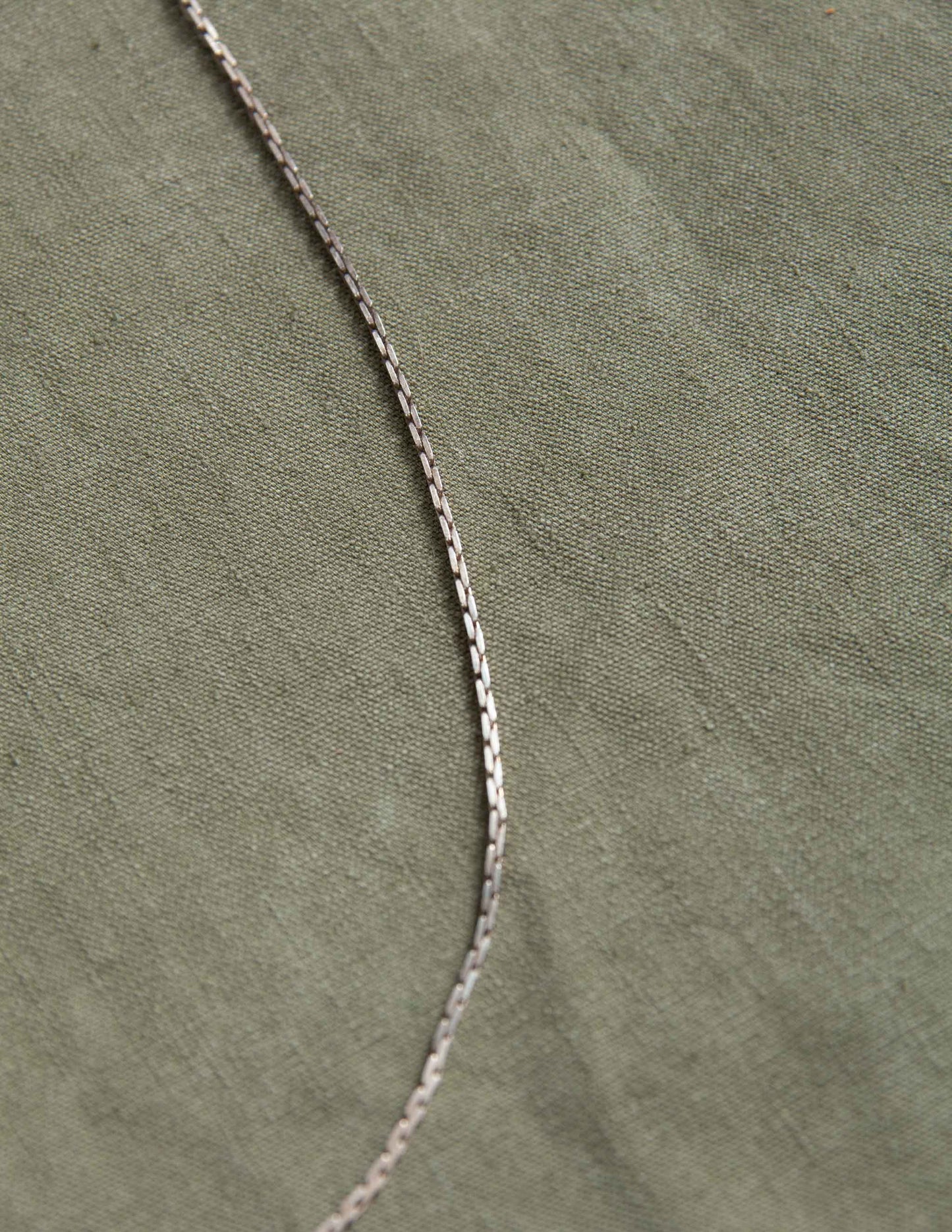 Vintage Sterling Silver Flat Link Chain Necklace