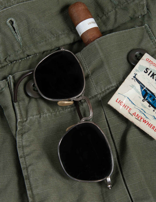 Vintage U.S. Military Issue G-15 Sunglasses with Cable Temples