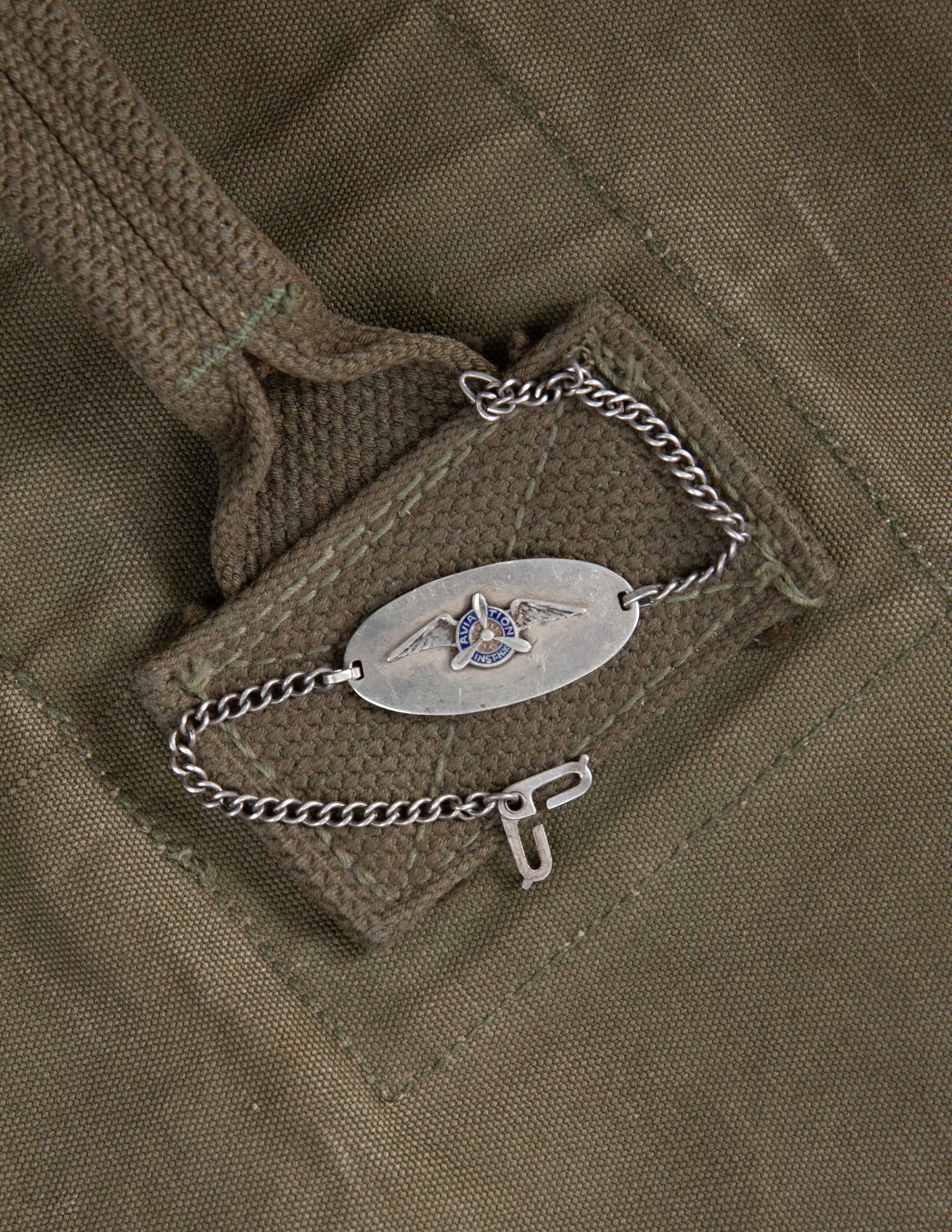 Vintage WWII Era National Pilots Association Sterling ID Bracelet