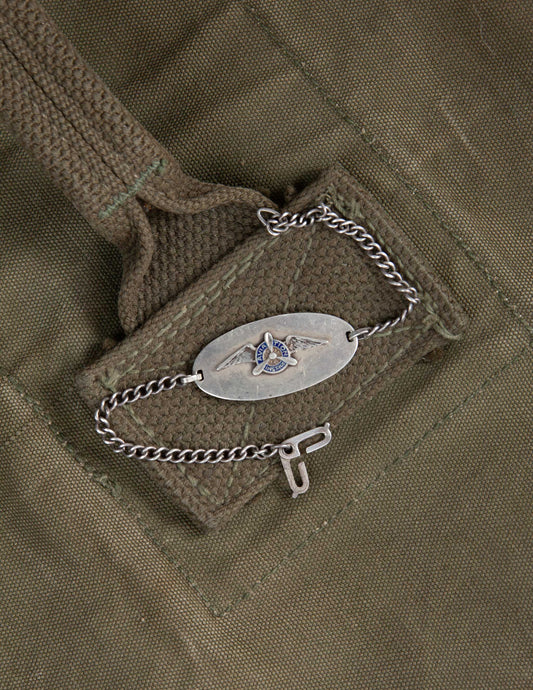 Vintage WWII Era National Pilots Association Sterling ID Bracelet