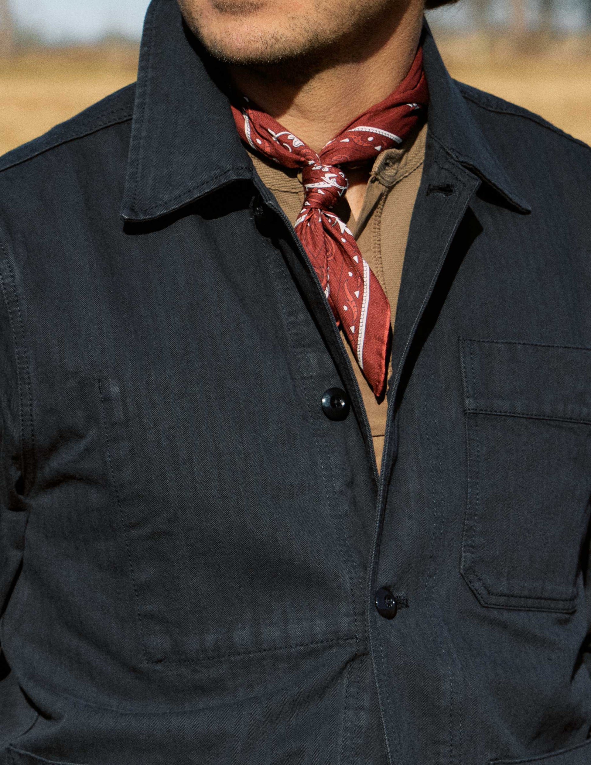 Serà Fine Silk x WM Brown Bandana in Red