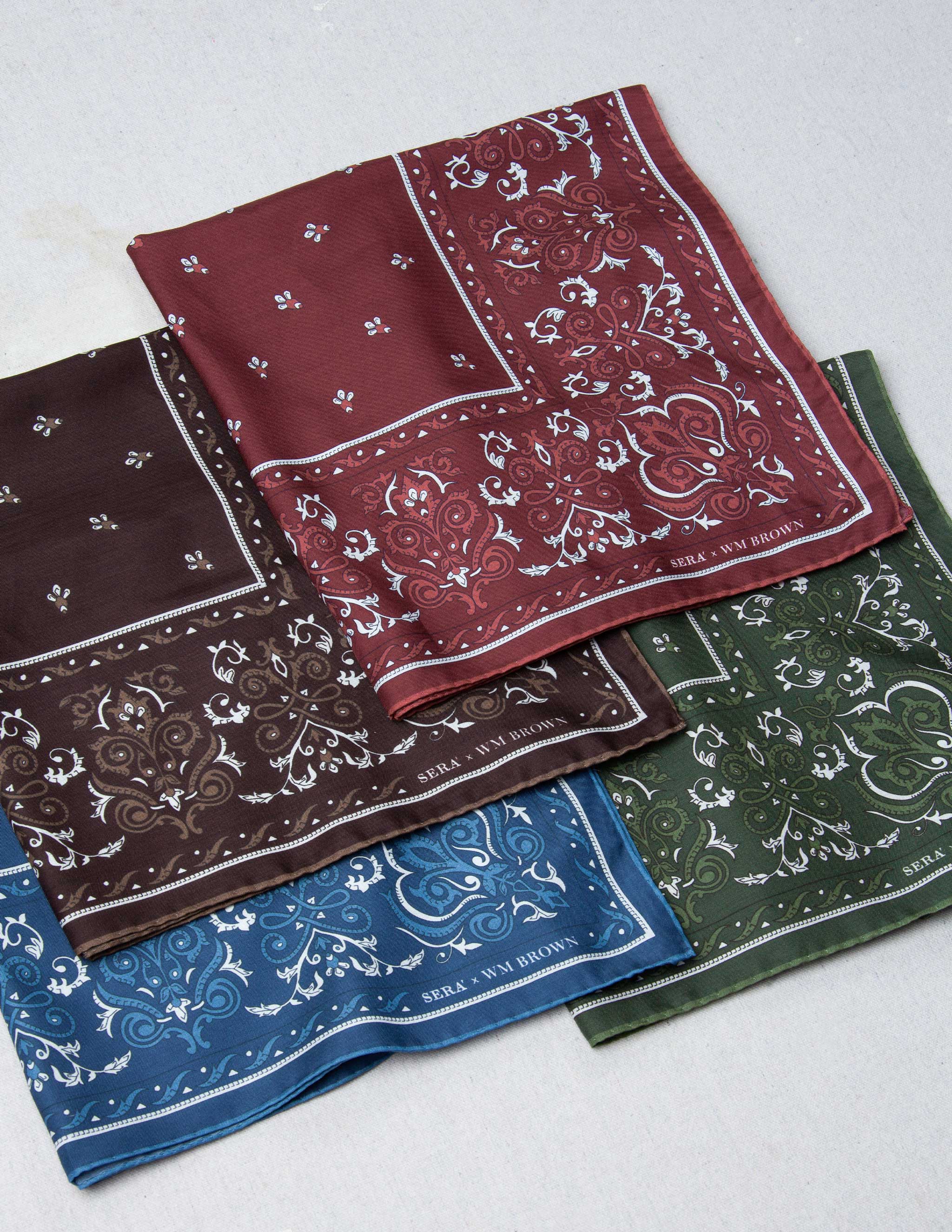 visvim SILK BANDANA （N.D） セット売り Serà Fine Silk x WM Brown Bandana in Red – RIVAY