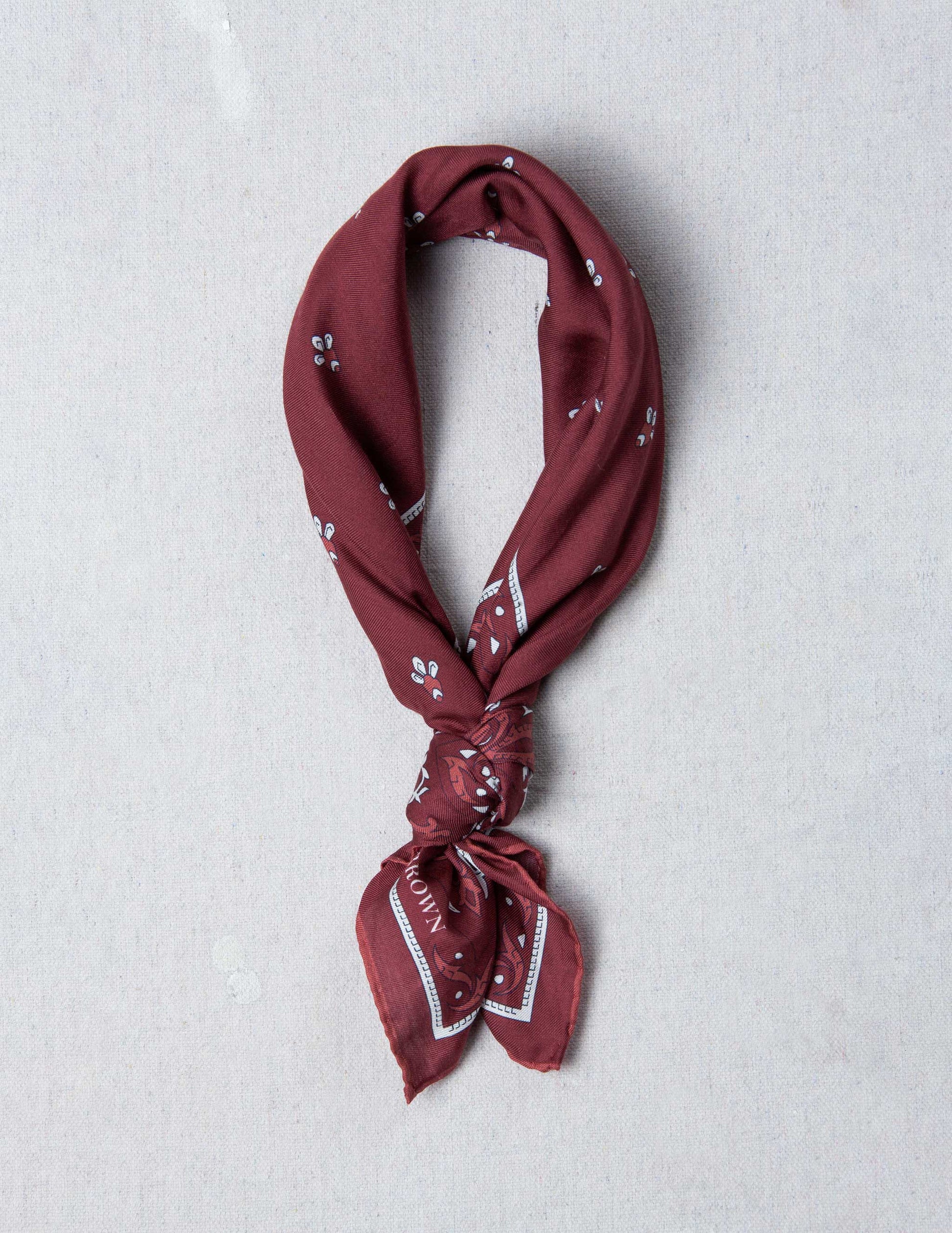 Serà Fine Silk x WM Brown Bandana in Red