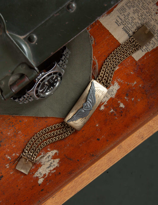 WWII U.S. Army Air Corps Multi-Chain ID Bracelet – Brass & Sterling
