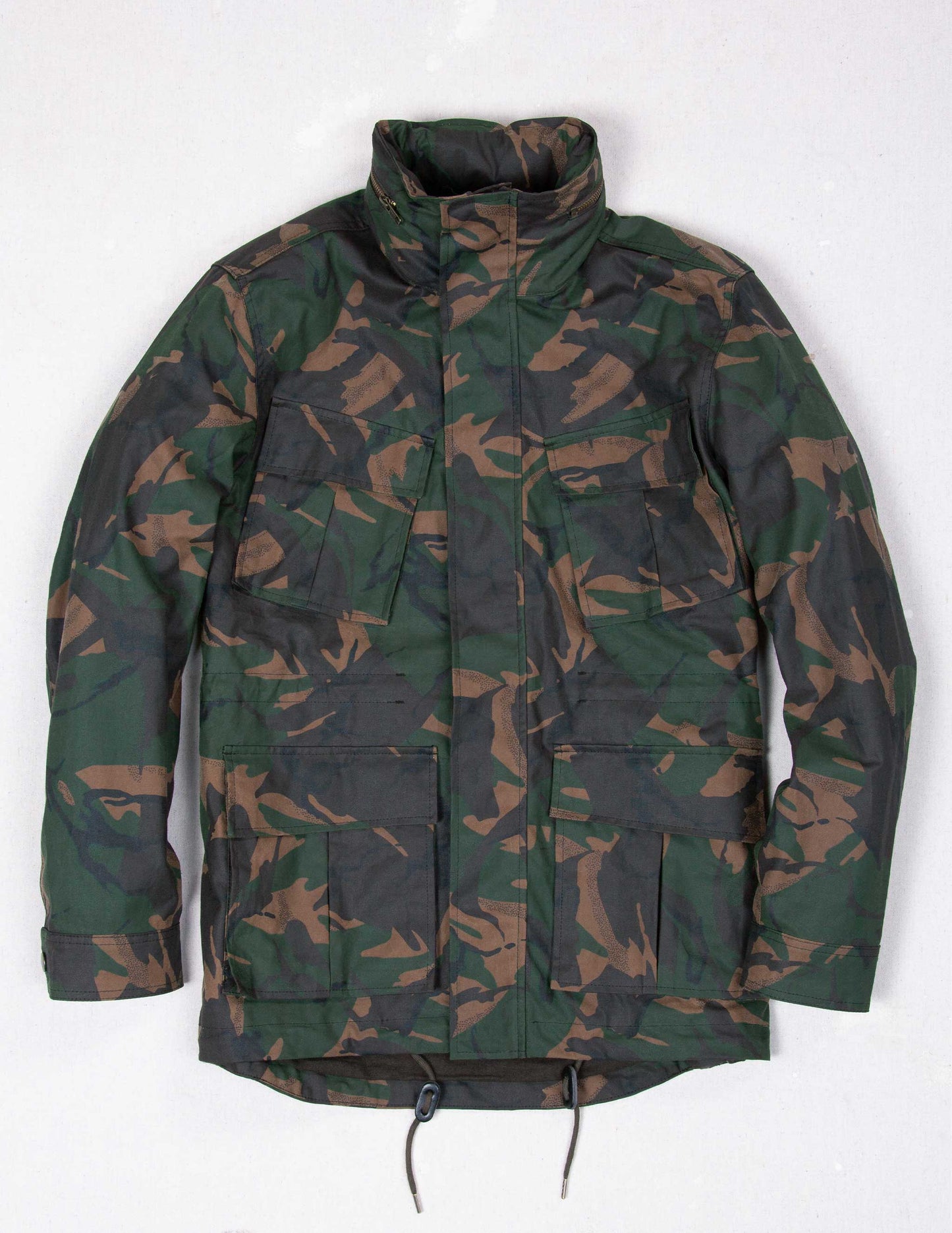 Waxed Cotton Field Jacket in British Woodlands Camo