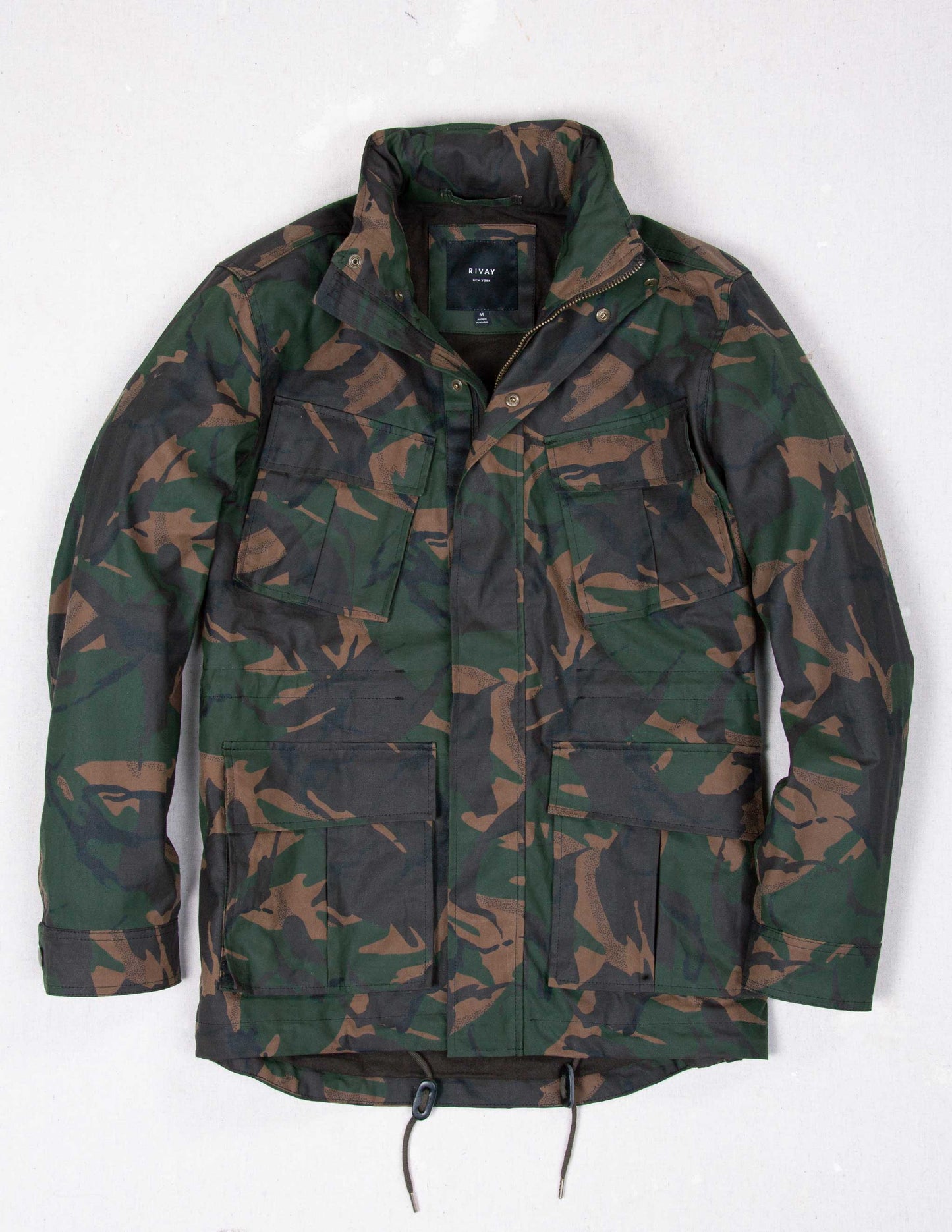 Waxed Cotton Field Jacket in British Woodlands Camo
