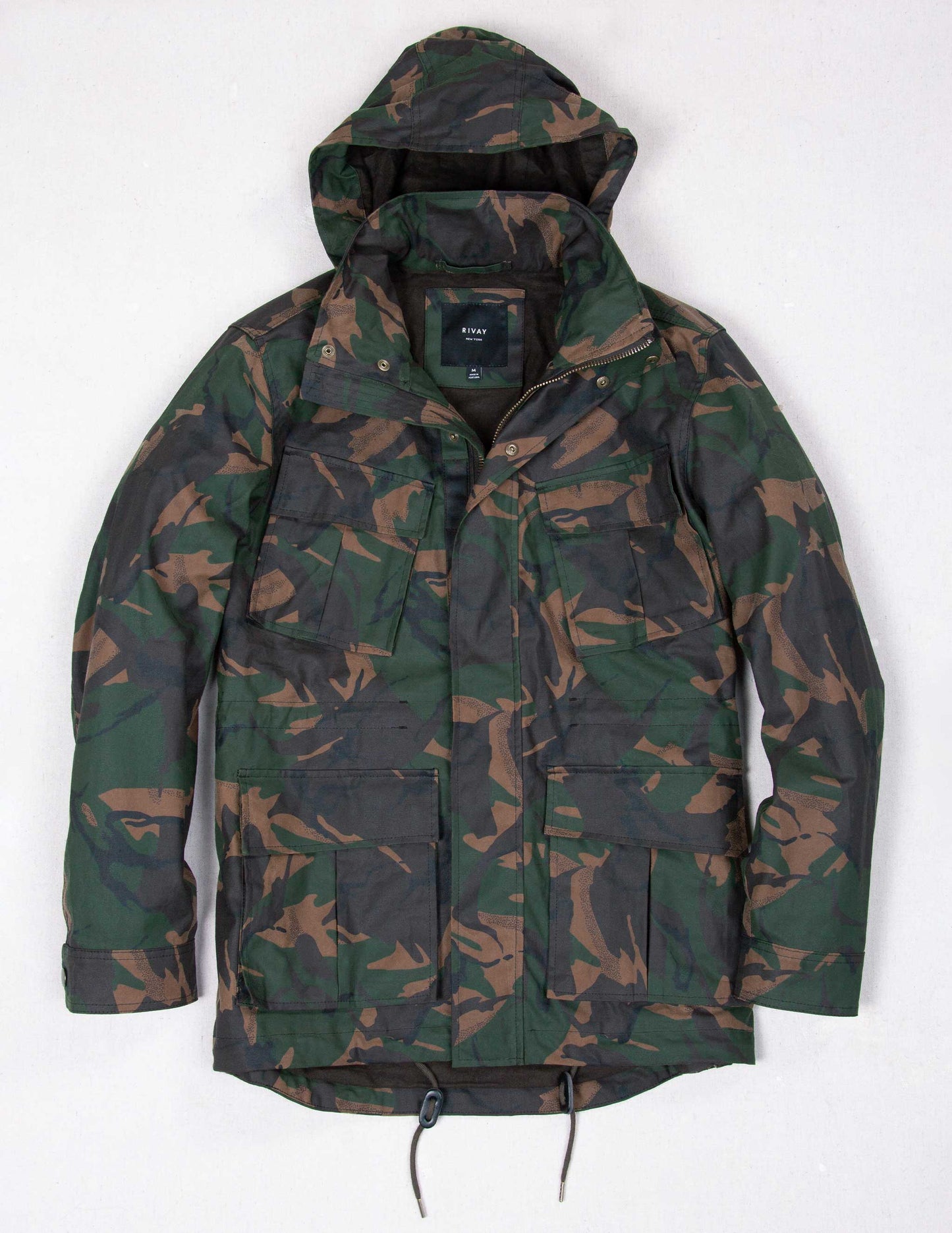 Waxed Cotton Field Jacket in British Woodlands Camo