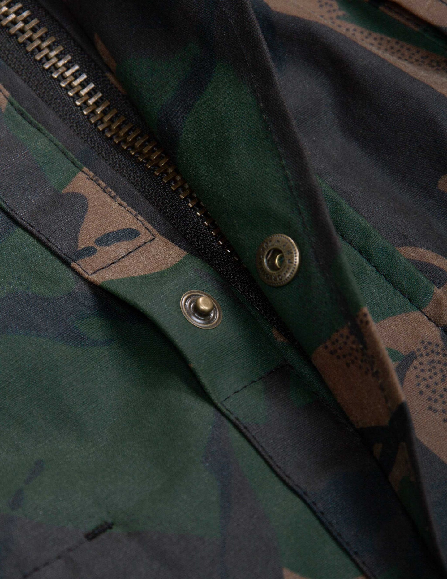 Waxed Cotton Field Jacket in British Woodlands Camo