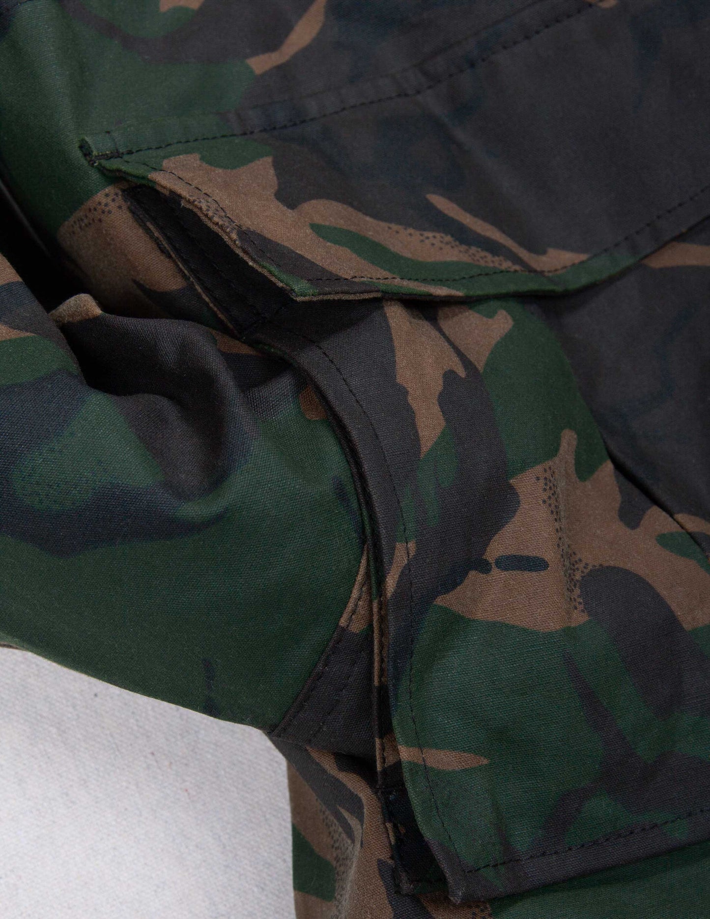 Waxed Cotton Field Jacket in British Woodlands Camo