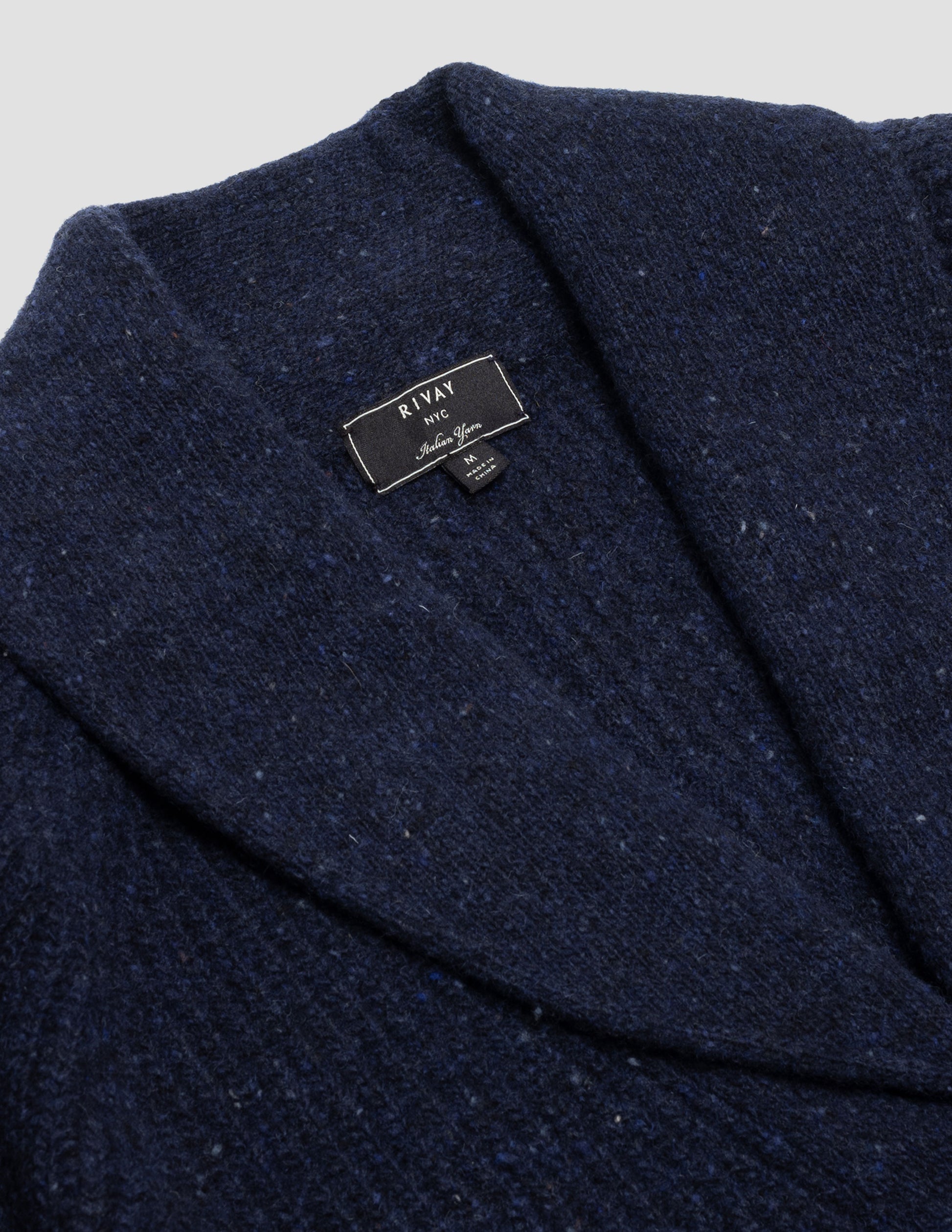 Rivay Winslow Donegal Shawl Cardigan in Navy