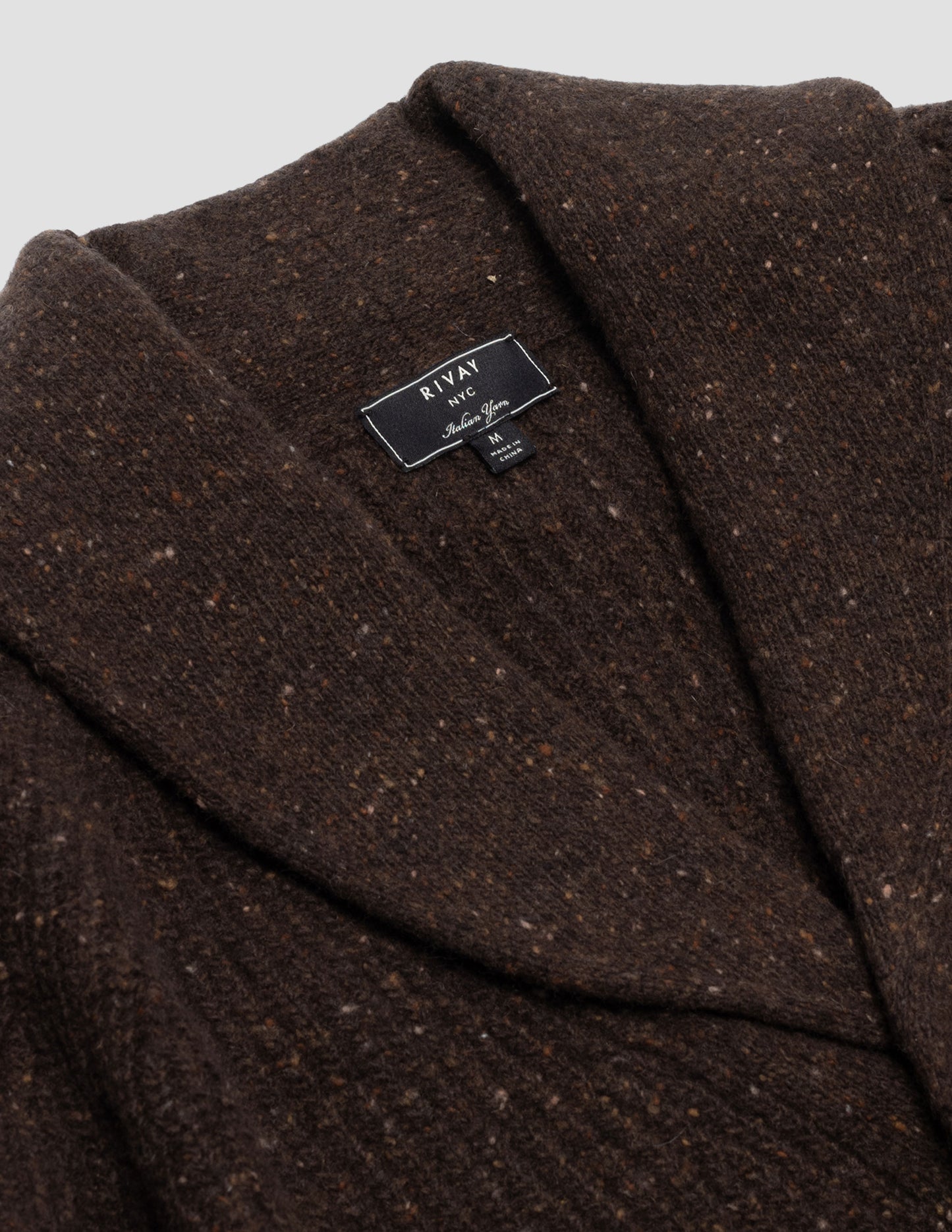 Rivay Winslow Donegal Shawl Cardigan in Brown