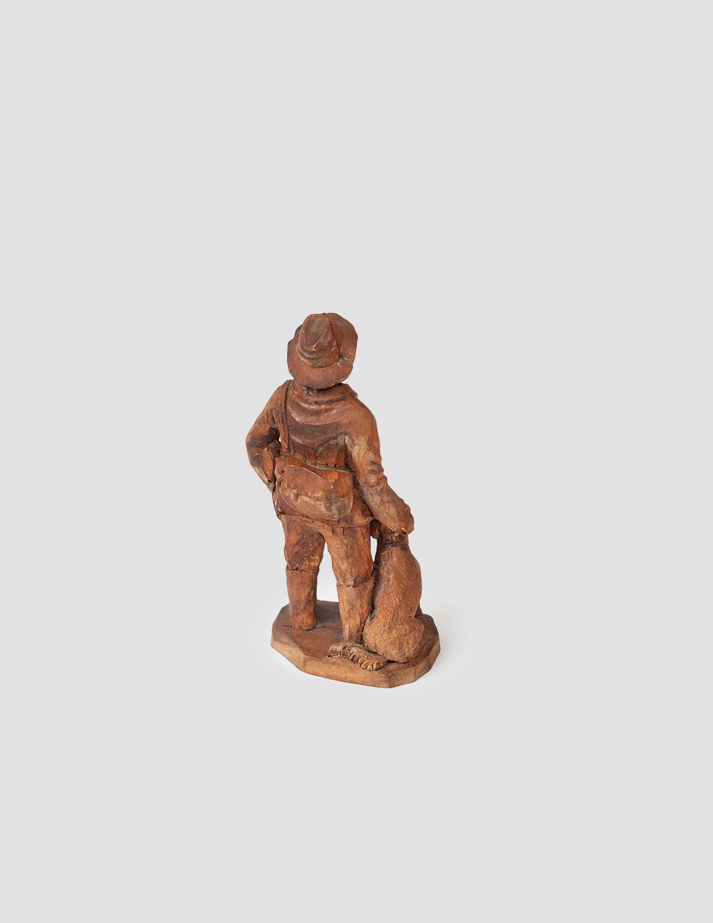 Vintage Wooden Hunter Figurine