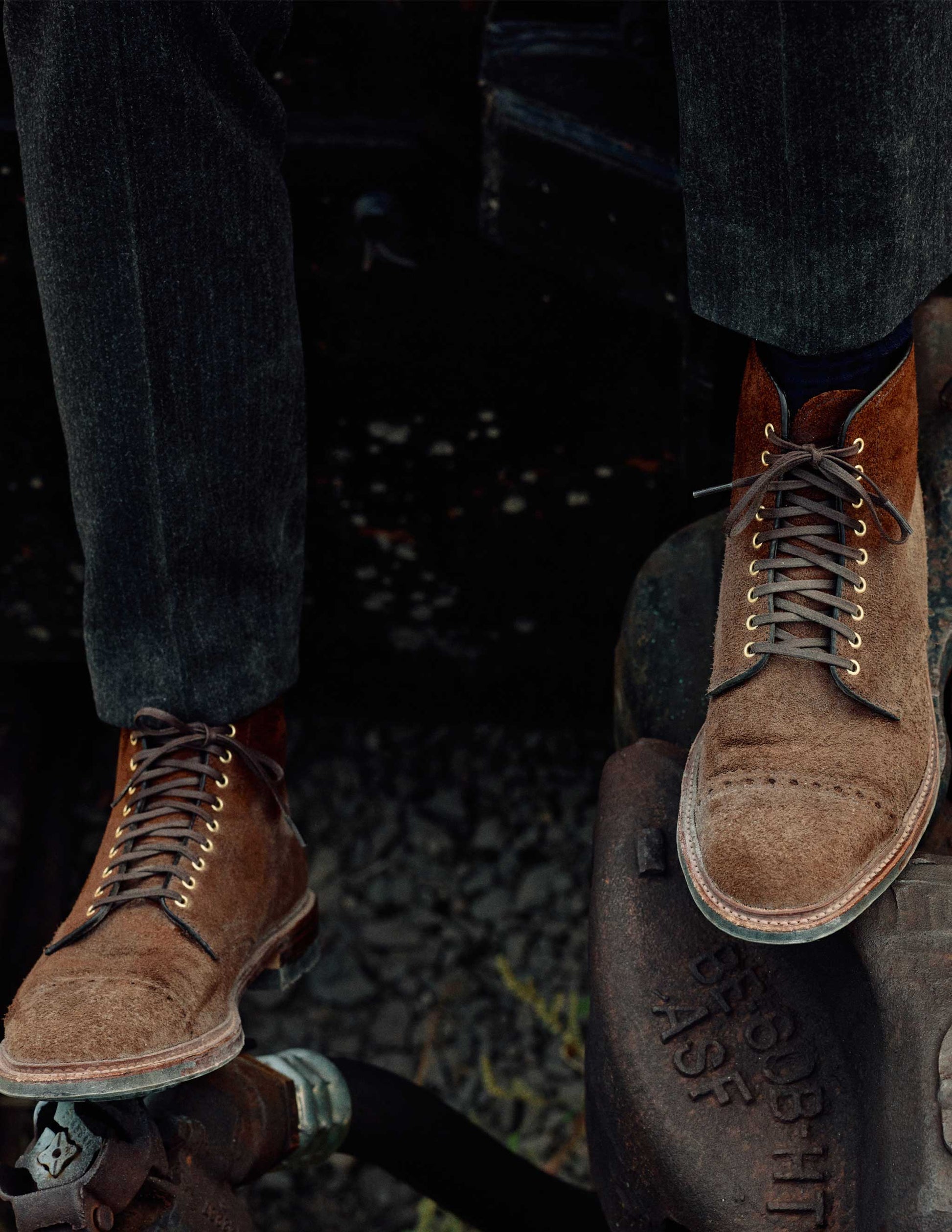 Alden x Rivay: The Bedford Boot in Tobacco Chamois Reverse Suede