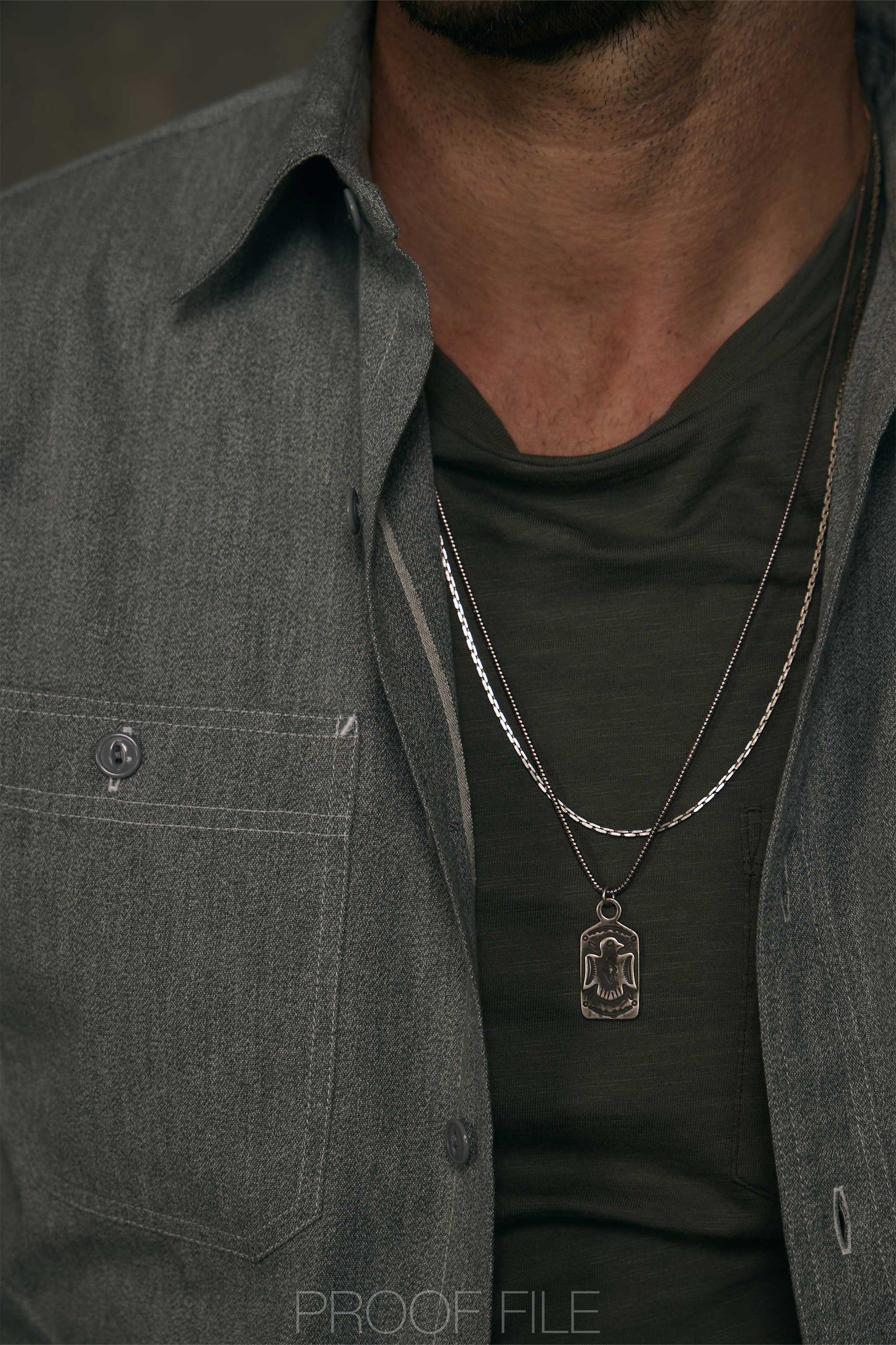 Vintage Thunderbird Pendant Necklace – Stamped Sterling