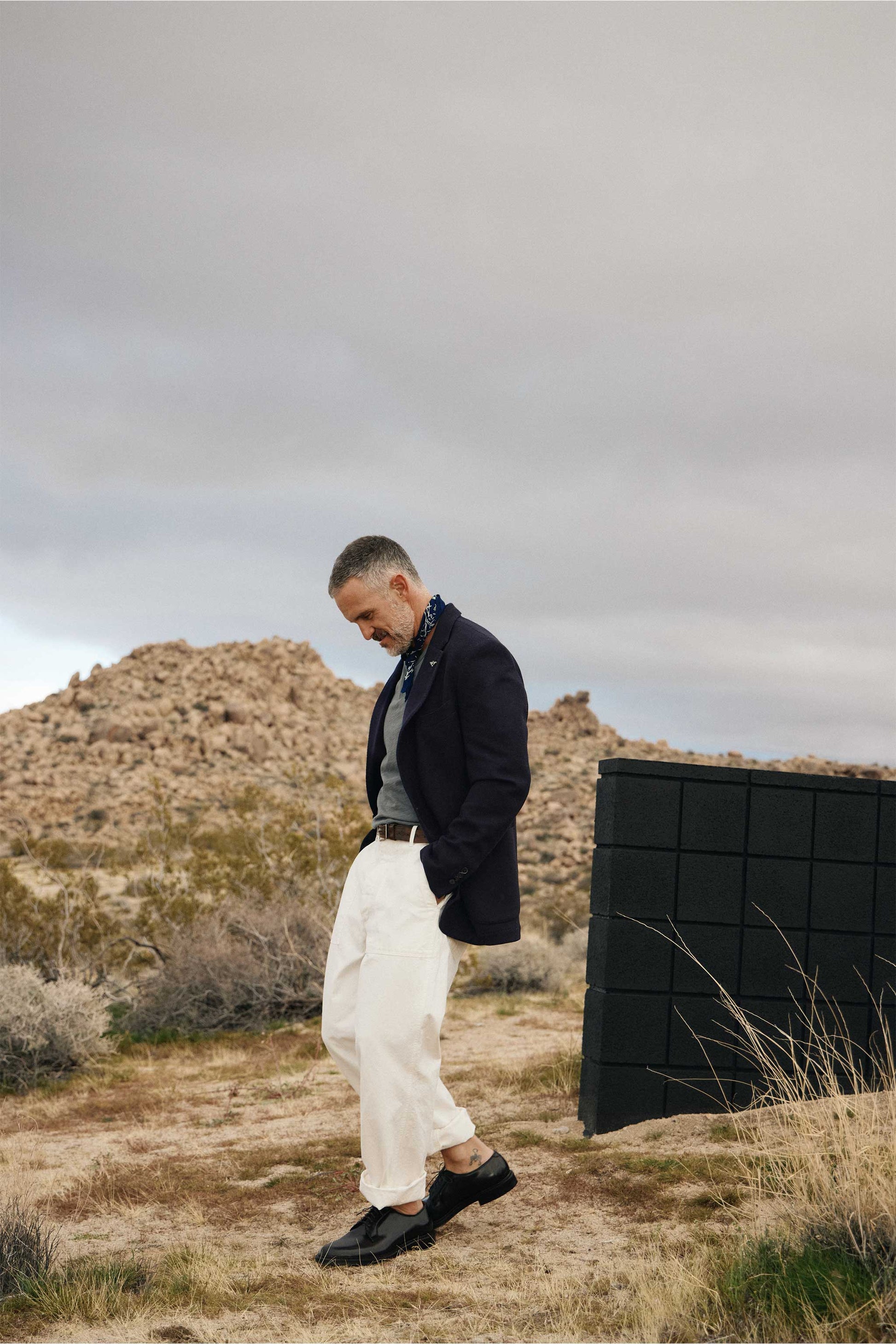 Series II Garment Dyed Utility Pant in Chalk