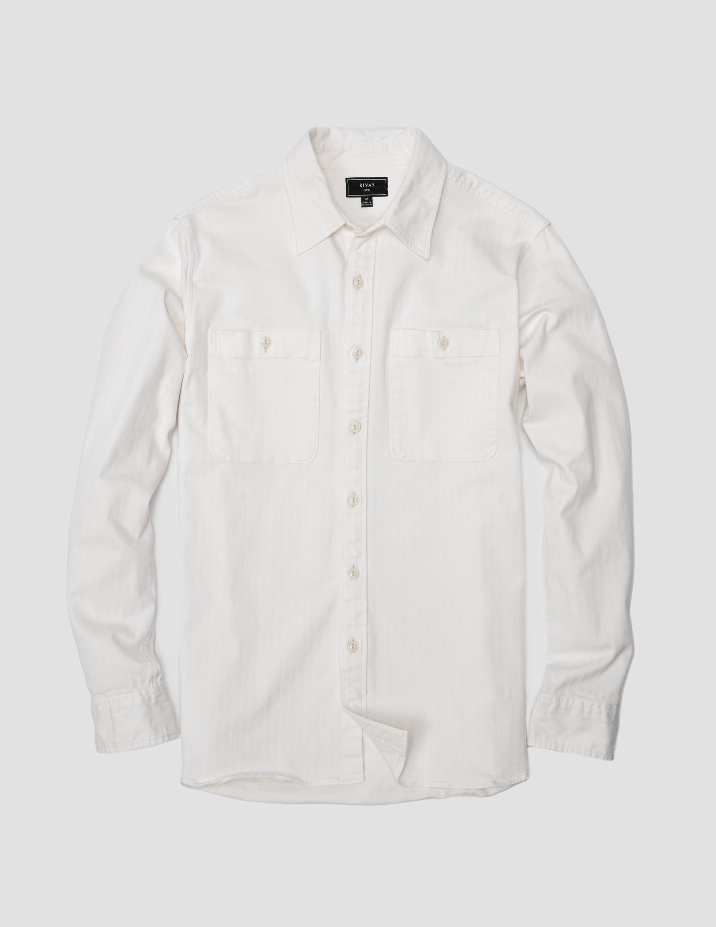 Rivay Mens Eaton Herringbone Utility Shirt