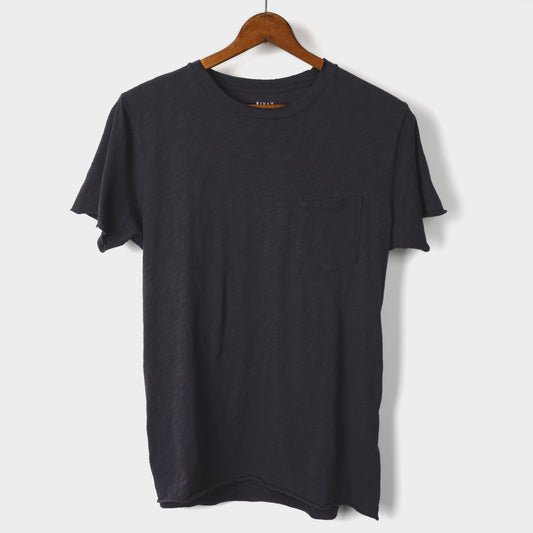 Slub Cotton Pocket Tee in Night Flight Navy